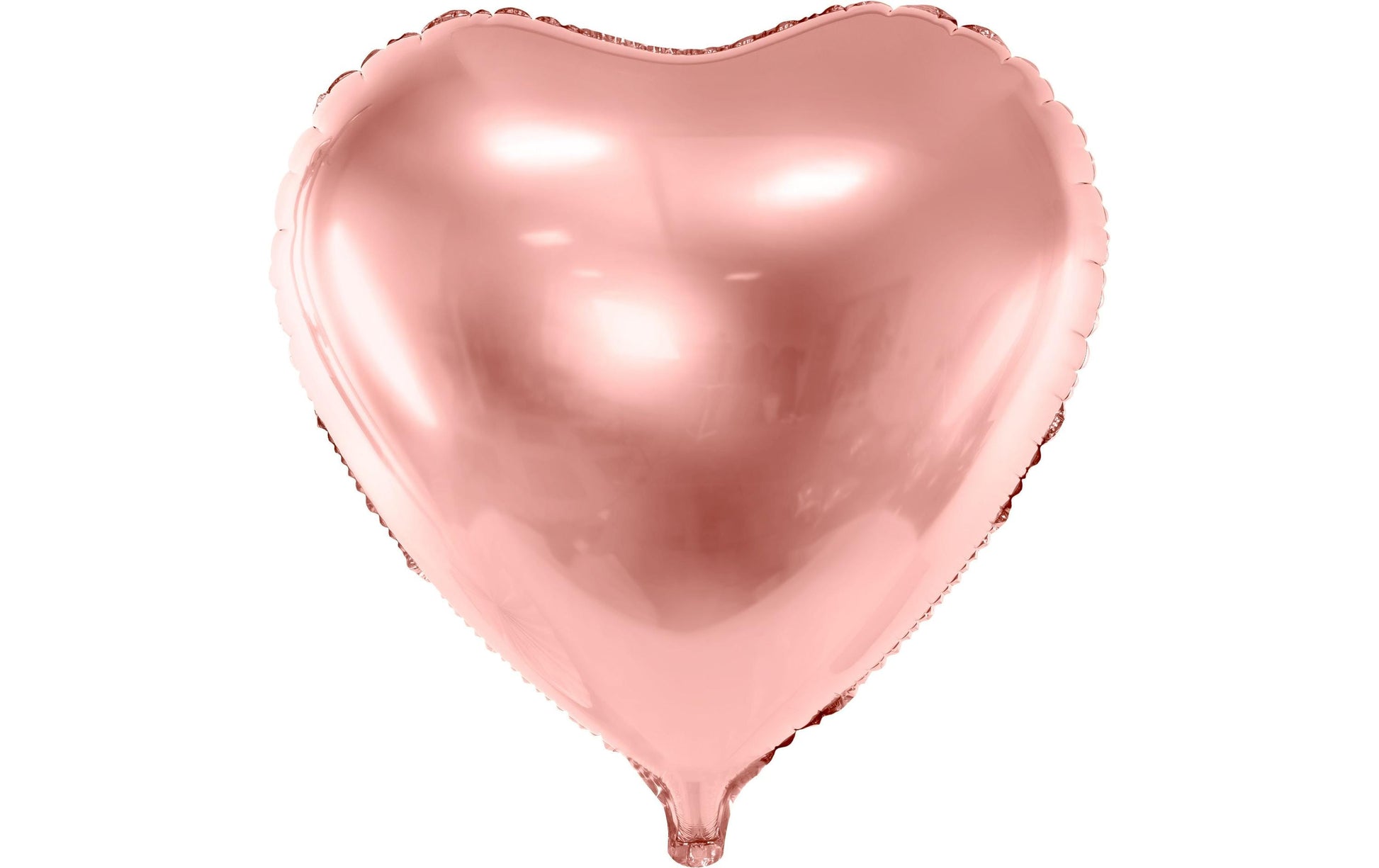 PartyDeco Folienballon – Herz – Ø 61 cm – Folie, Roségold, 1 Stück