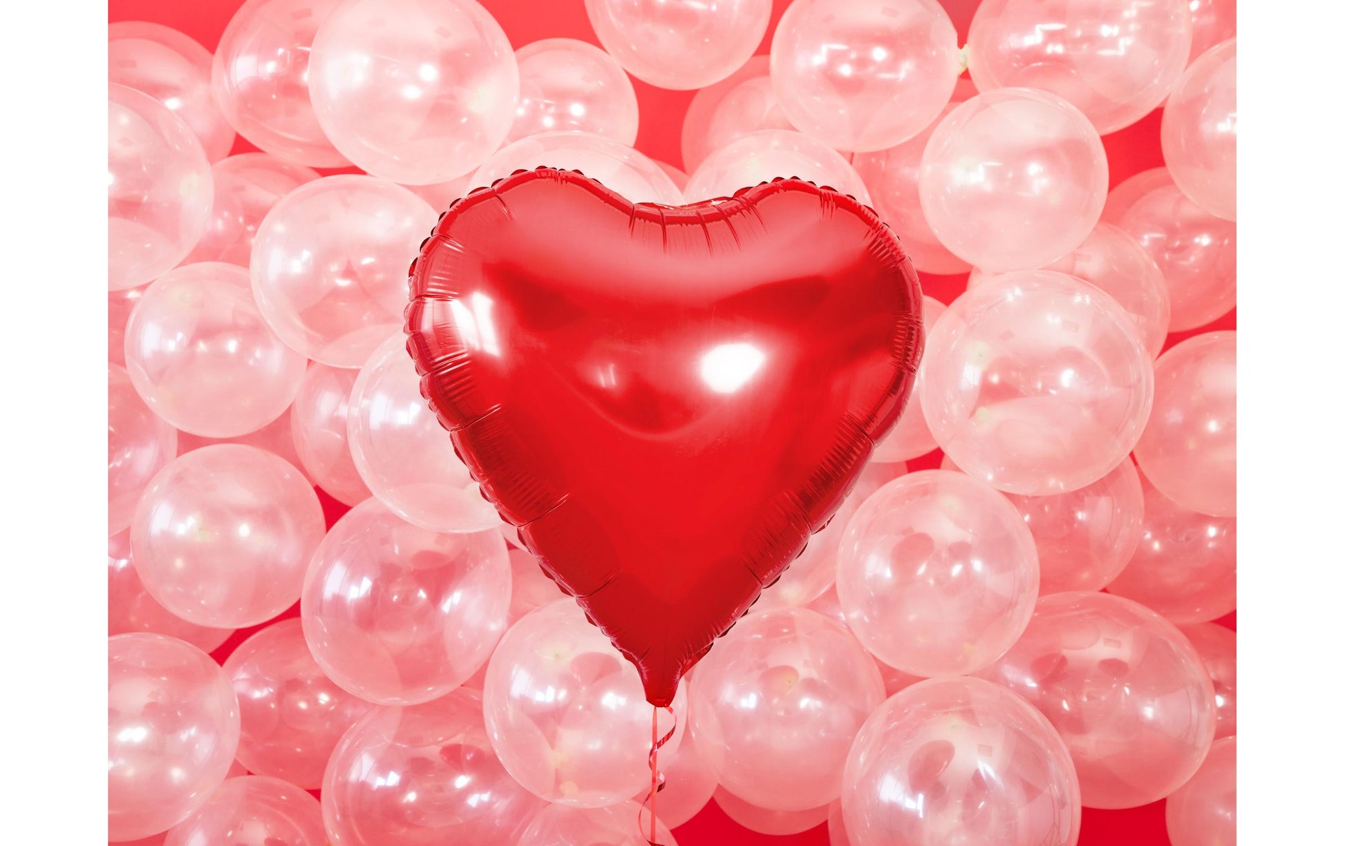 PartyDeco Folienballon Herz – Rot – Ø 61 cm – Folie – 1 Stk