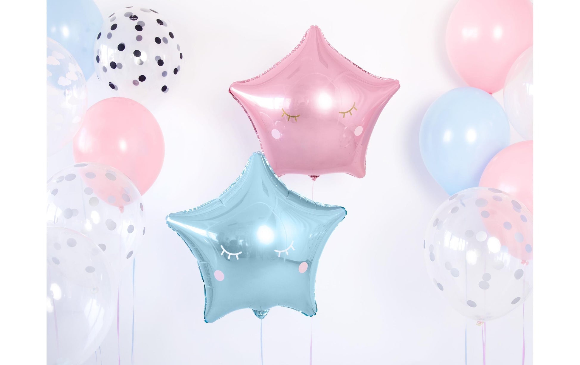 PartyDeco Folienballon Stern – Hellblau – 48 cm – Folie – 1 Stück