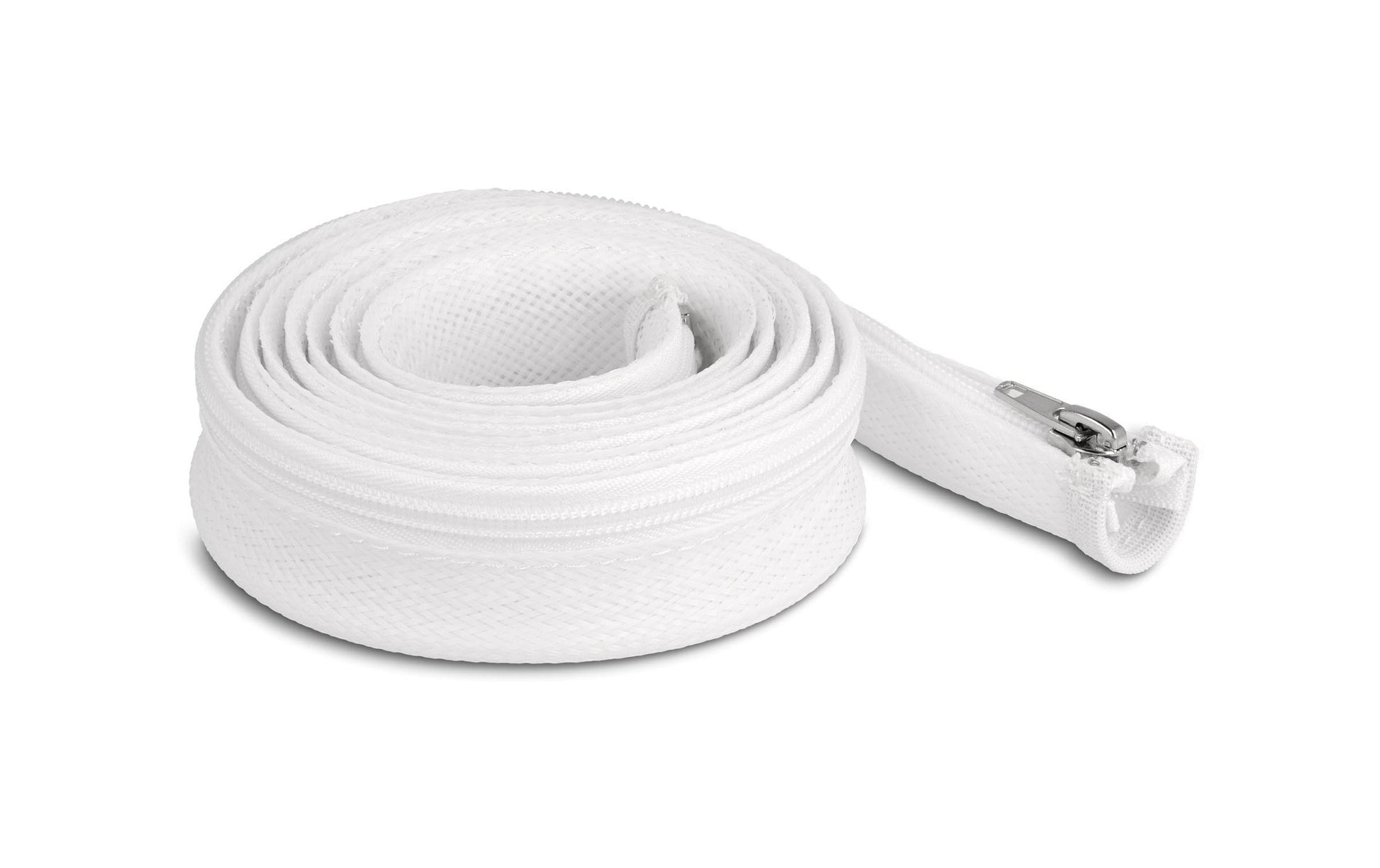 DeLOCK Kabelschlauch, Ø 30 mm × 2 m, Reissverschluss, wiederverwendbar – Weiss