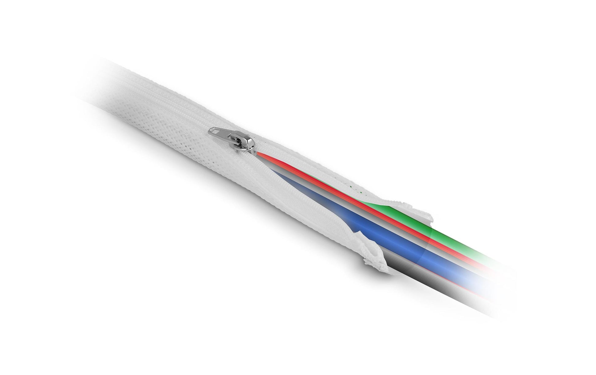 DeLOCK Kabelschlauch – Ø 50 mm – 2 m – Polyester – Weiss, Reissverschluss