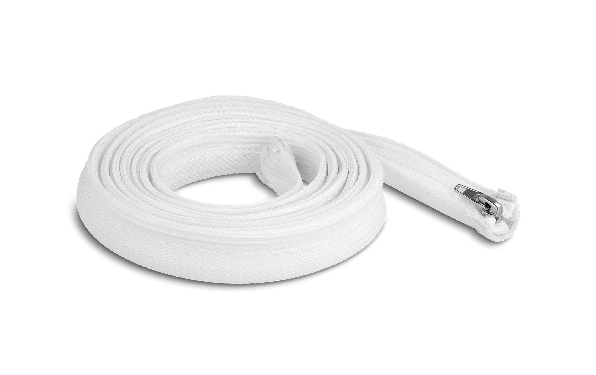 DeLOCK Kabelschlauch, Ø 20 mm × 2 m, Reissverschluss, wiederverwendbar – Weiss