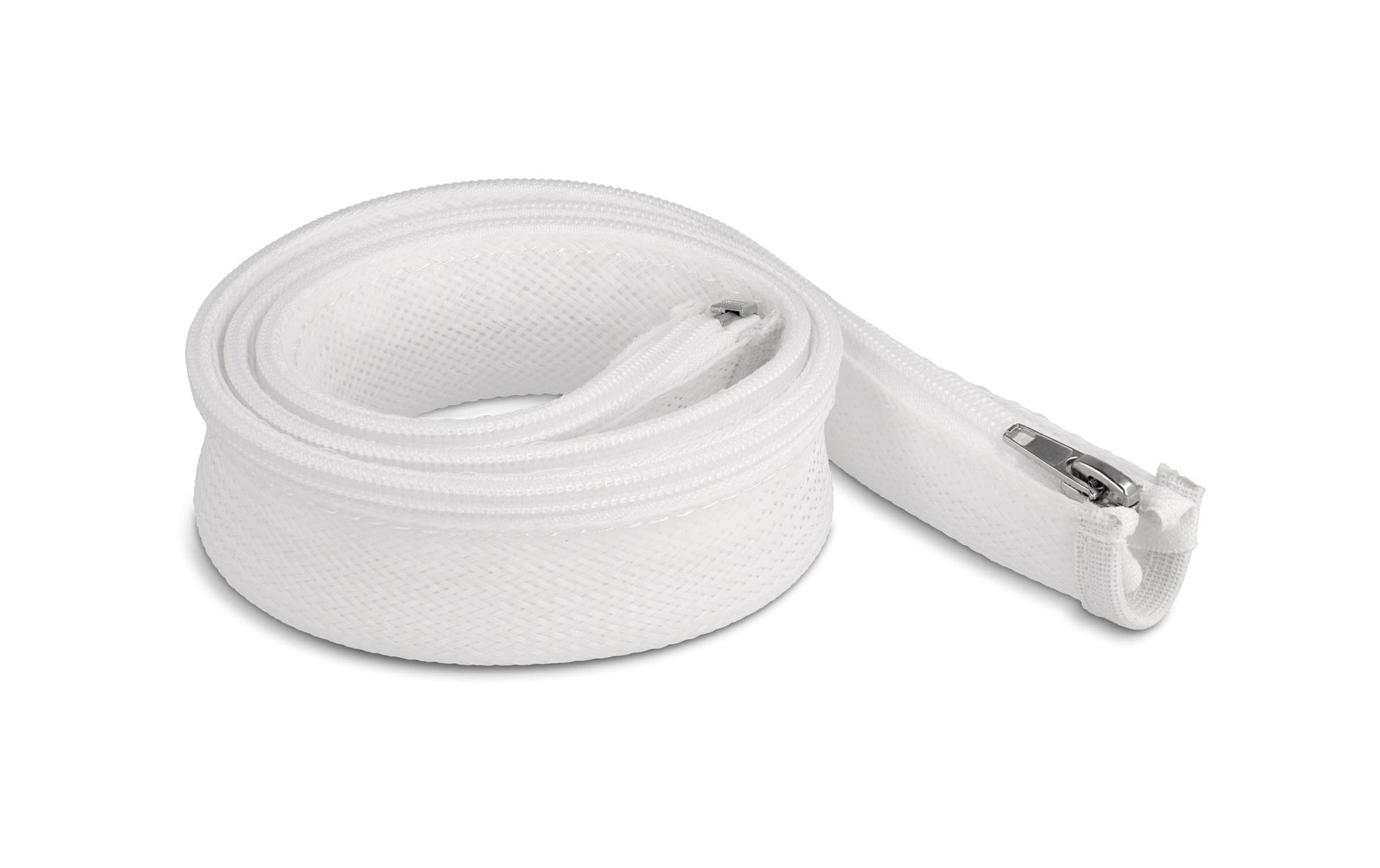DeLOCK Kabelschlauch, Ø 30 mm × 1 m, Reissverschluss, wiederverwendbar – Weiss