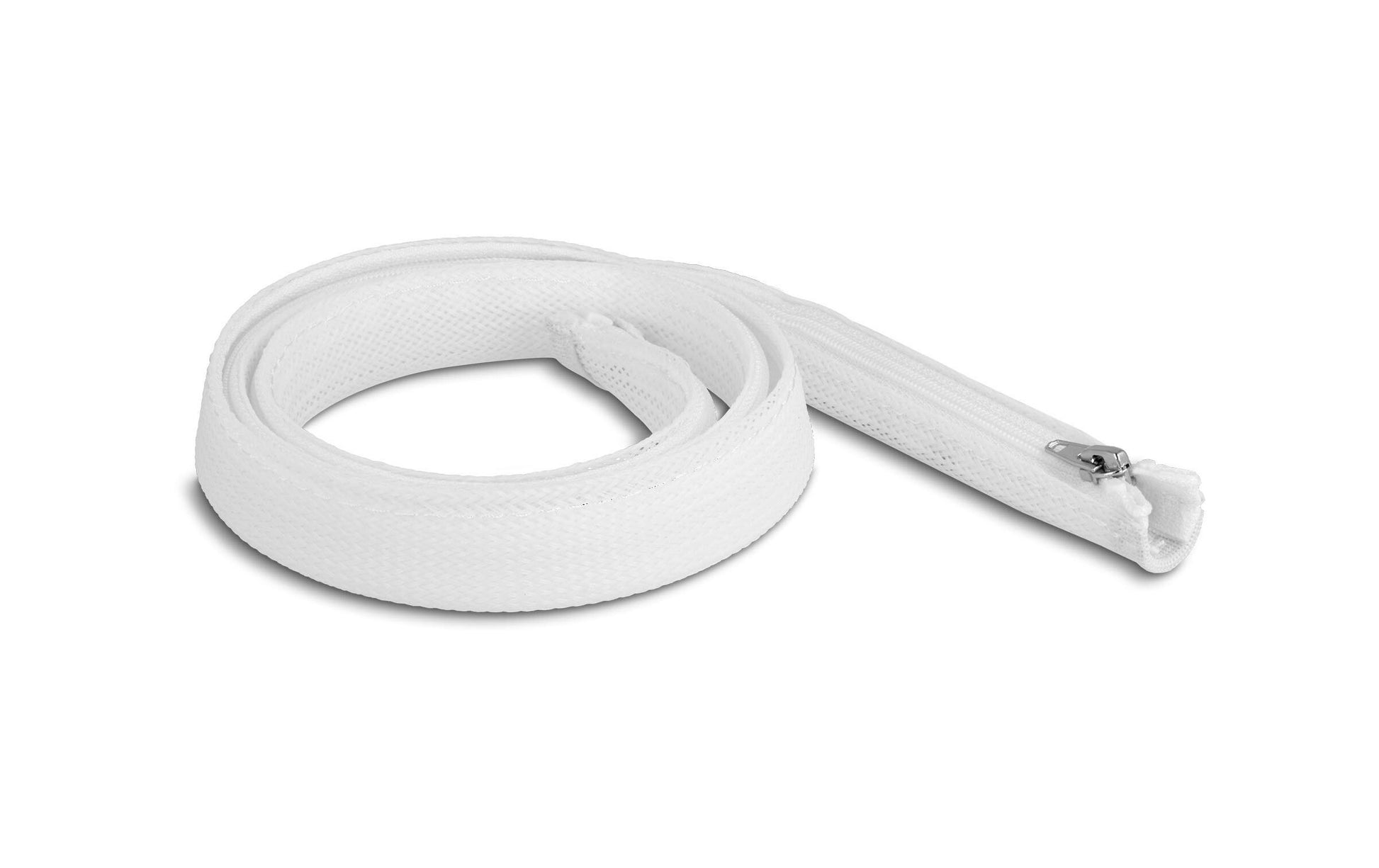DeLOCK Kabelschlauch, Ø 20 mm × 1 m, wiederverwendbar, mit Reissverschluss, hitzebeständig – weiss