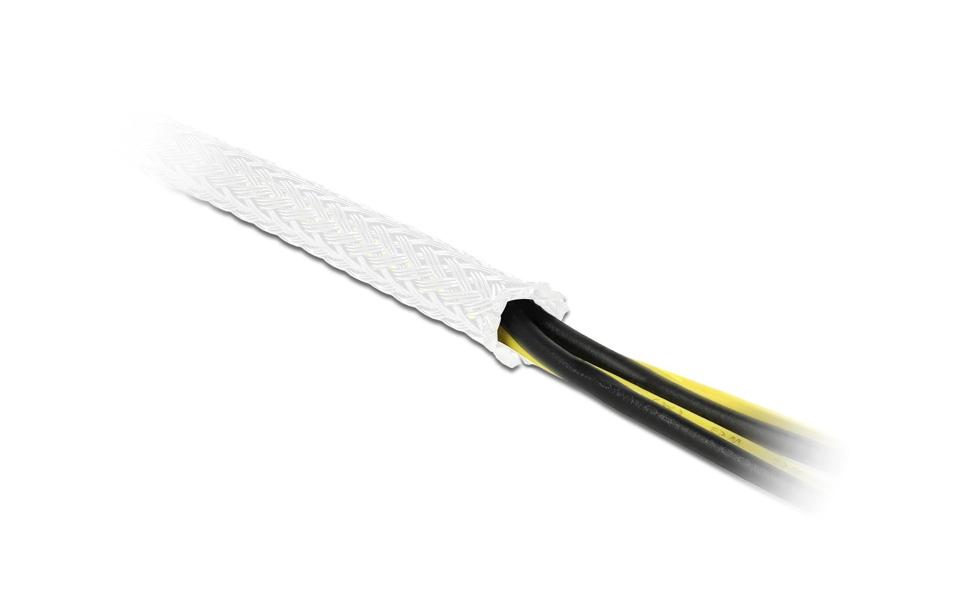 DeLOCK Kabelschlauch – Ø 14–30 mm – 10 m – Polyester – Weiss