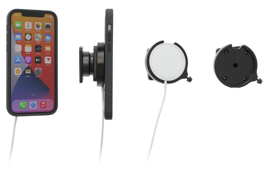 Brodit Auto-Halterung (passiv) – Klemmhalterung – für iPhone 12 (MagSafe) – Schwarz