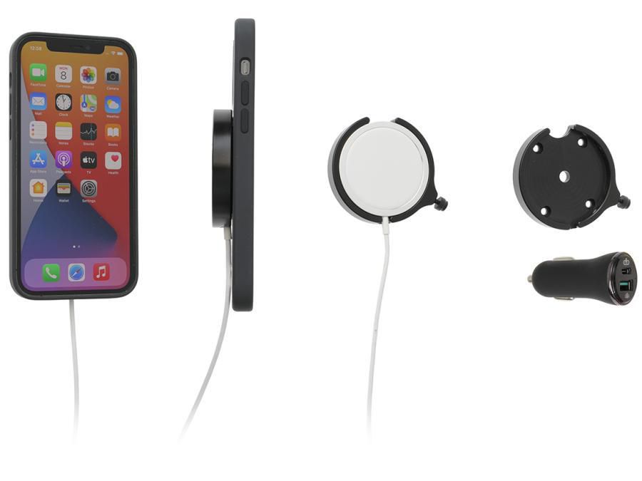 Brodit Auto-Halterung, Schraubbefestigung – für iPhone 12–13 – Schwarz