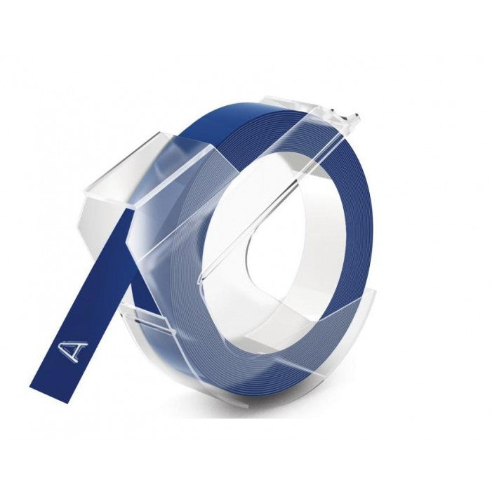 DYMO Schriftband – 9 mm × 3 m, blau, weiss