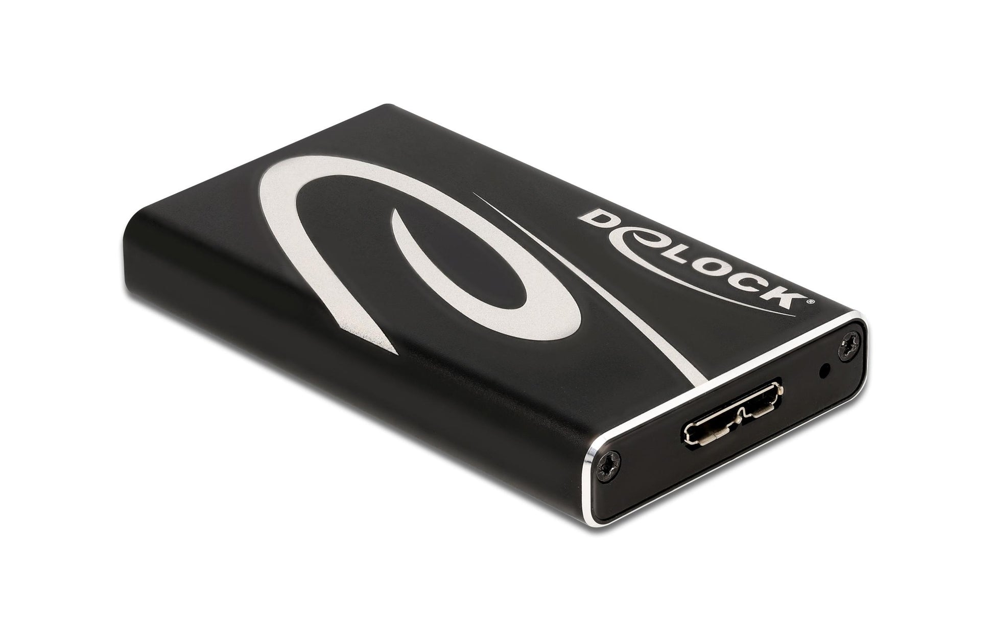 DeLOCK 1-Bay SSD-Gehäuse – USB 3.2 Gen 1 (5 Gbit/s), Micro-USB B, für mSATA