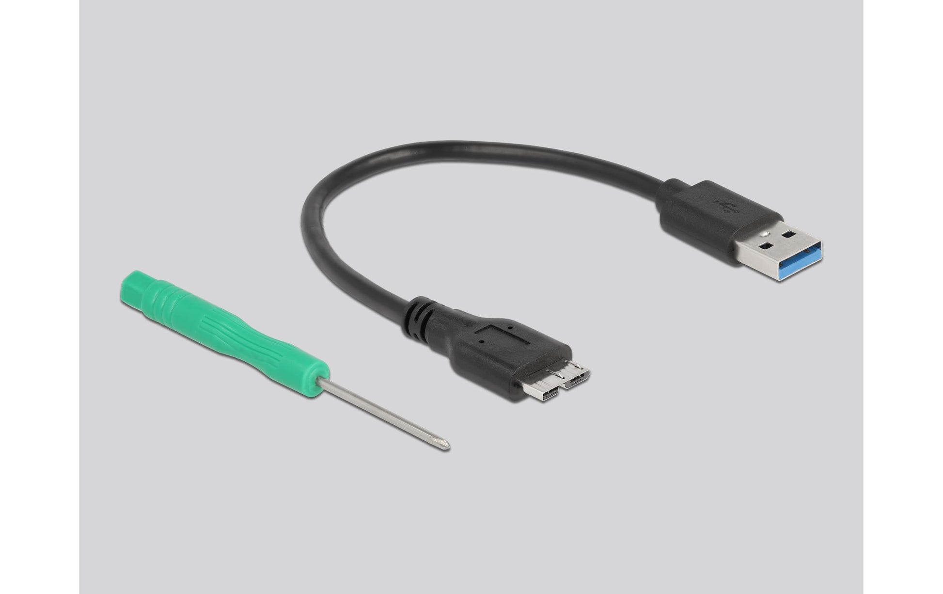 DeLOCK 1-Bay SSD-Gehäuse – USB 3.2 Gen 1 (5 Gbit/s), Micro-USB B, für mSATA