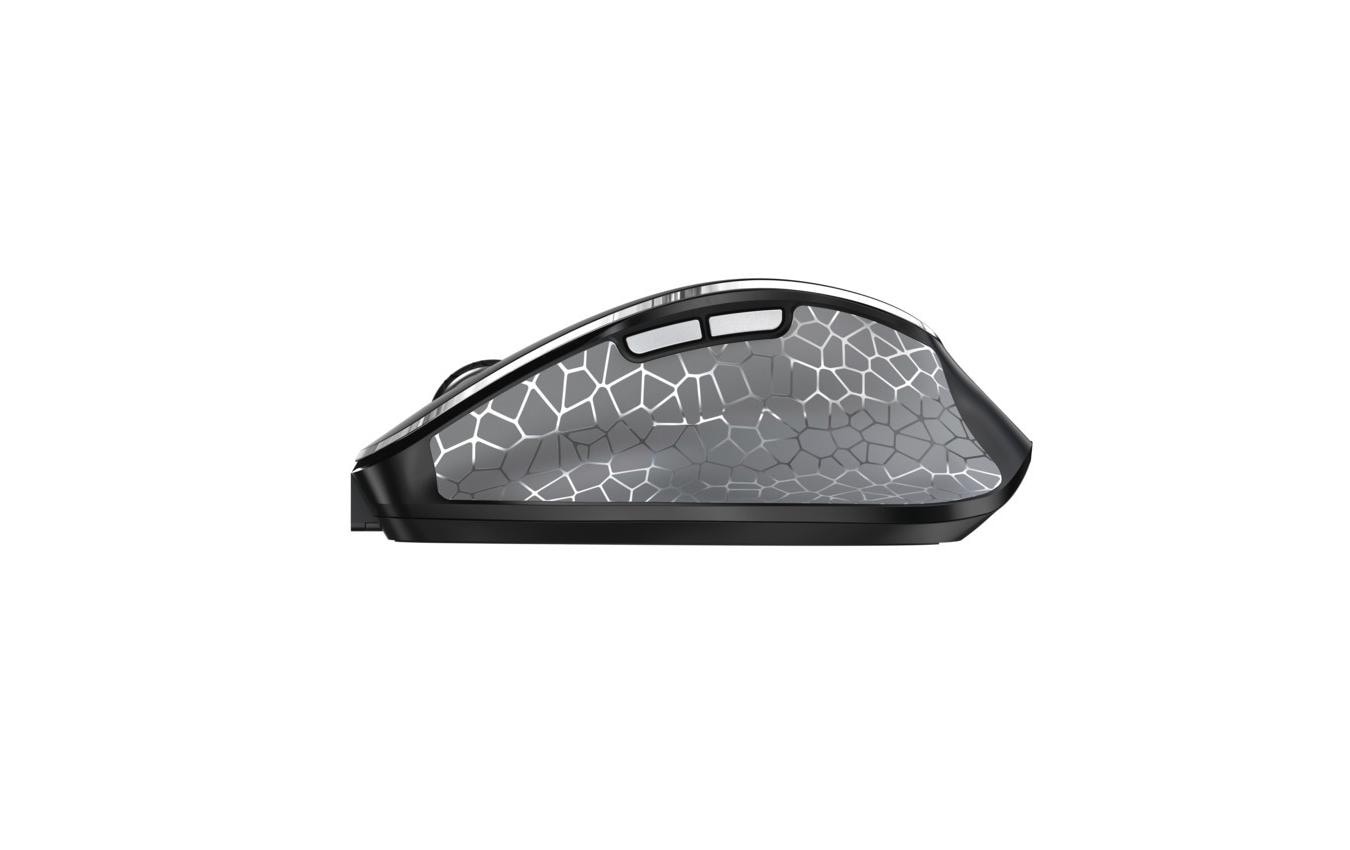 CHERRY MW 8C ERGO Ergonomische Maus – kabellos, 6 Tasten, für Rechtshänder, wiederaufladbar, schwarz/grau