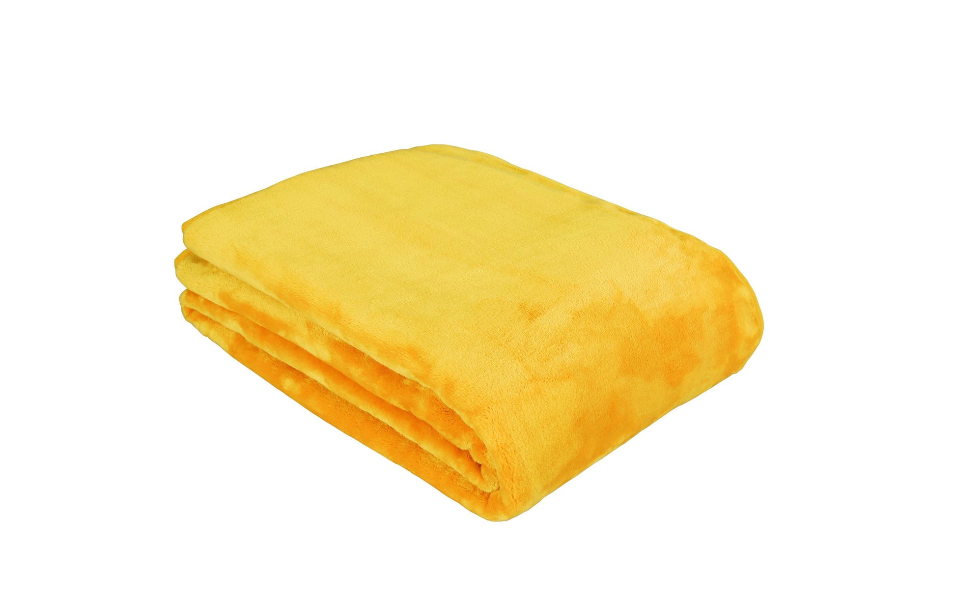 Eskimo Wohndecke Cashmina – 150 × 200 cm, Micro-Polyester, Gelb
