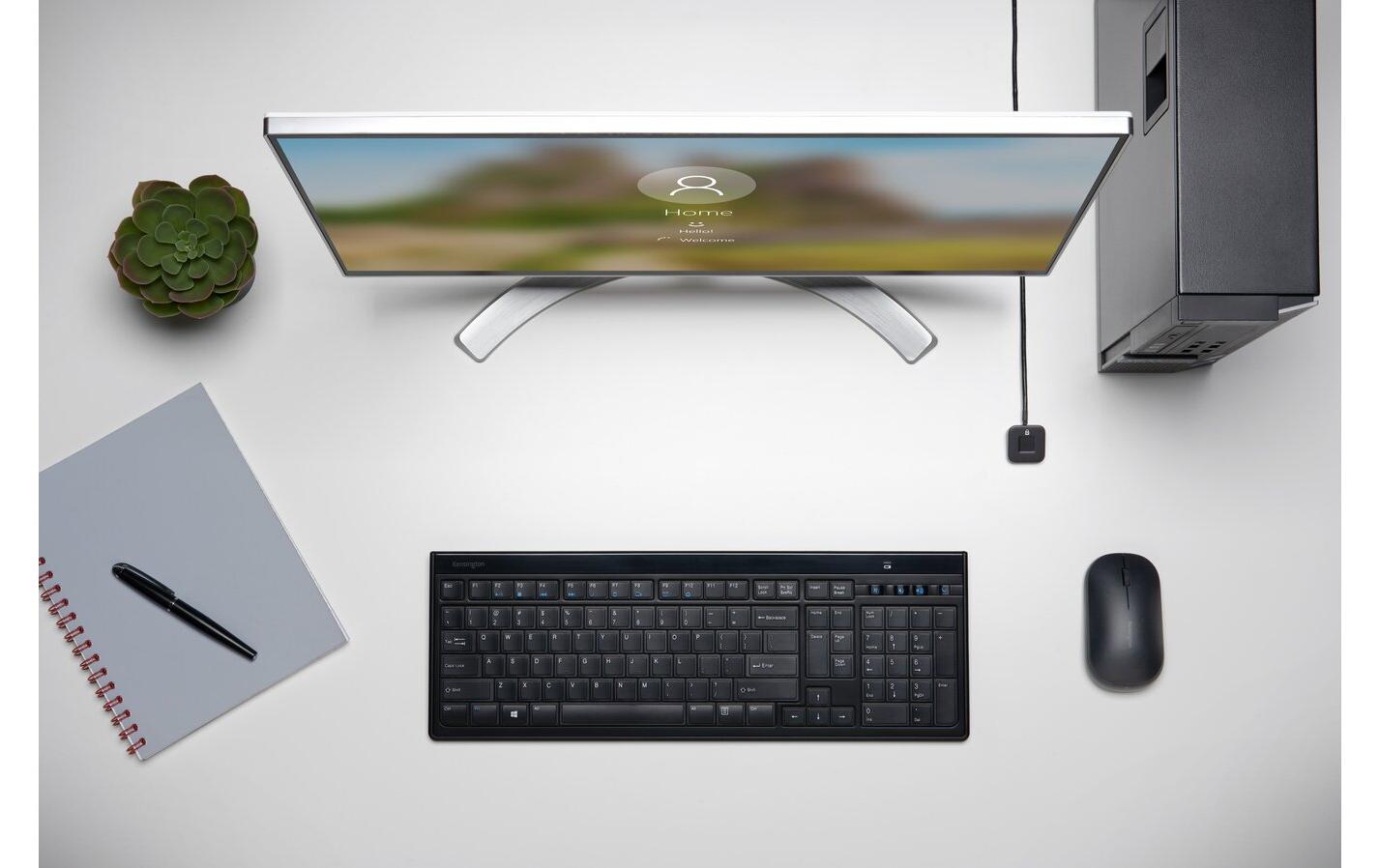Kensington VeriMark Desktop Fingerabdruck-Lesestick – USB-A, FIDO U2F, Windows Hello, für Windows