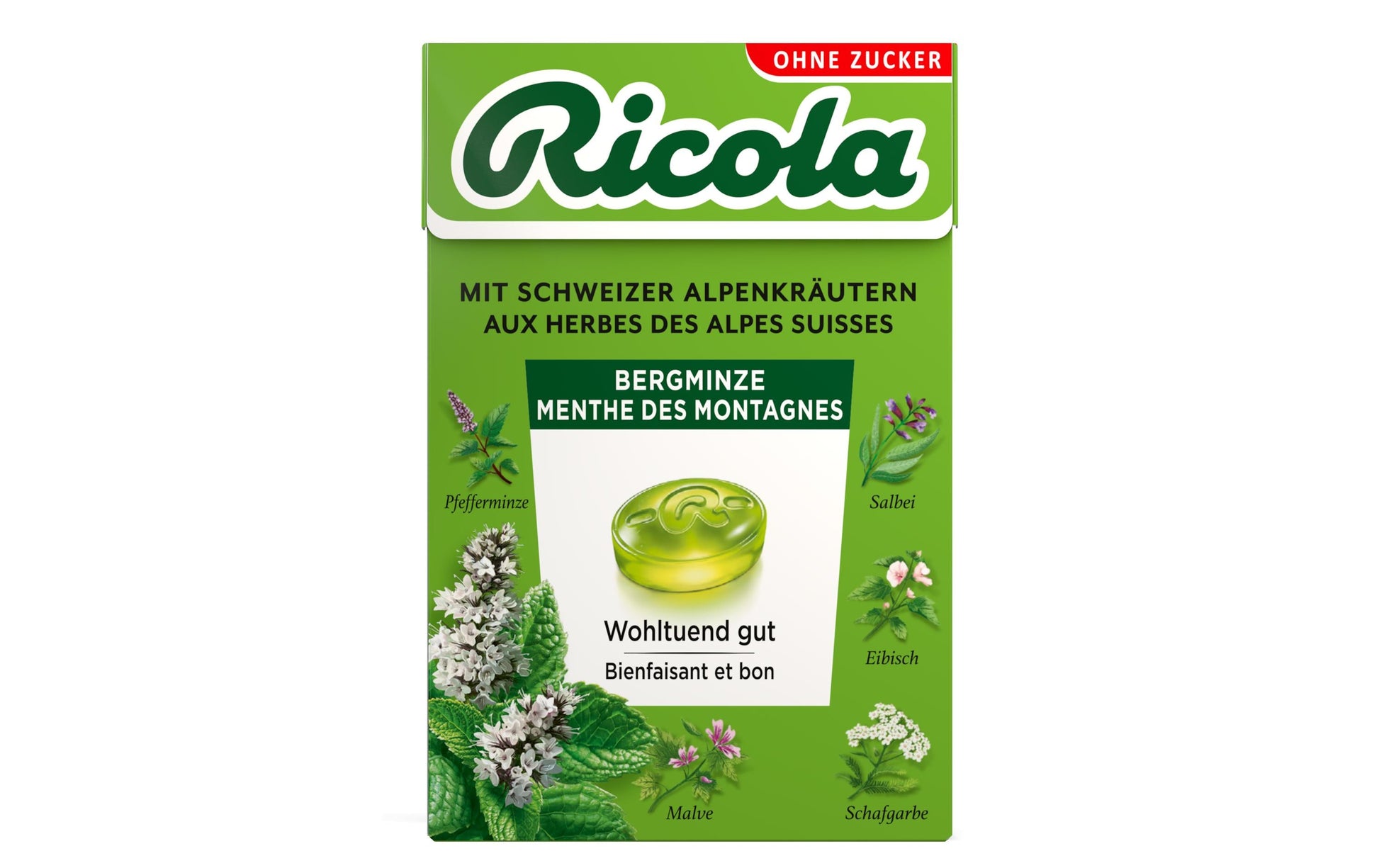 Ricola Kräuterbonbons – Bergminze – 1 × 50 g