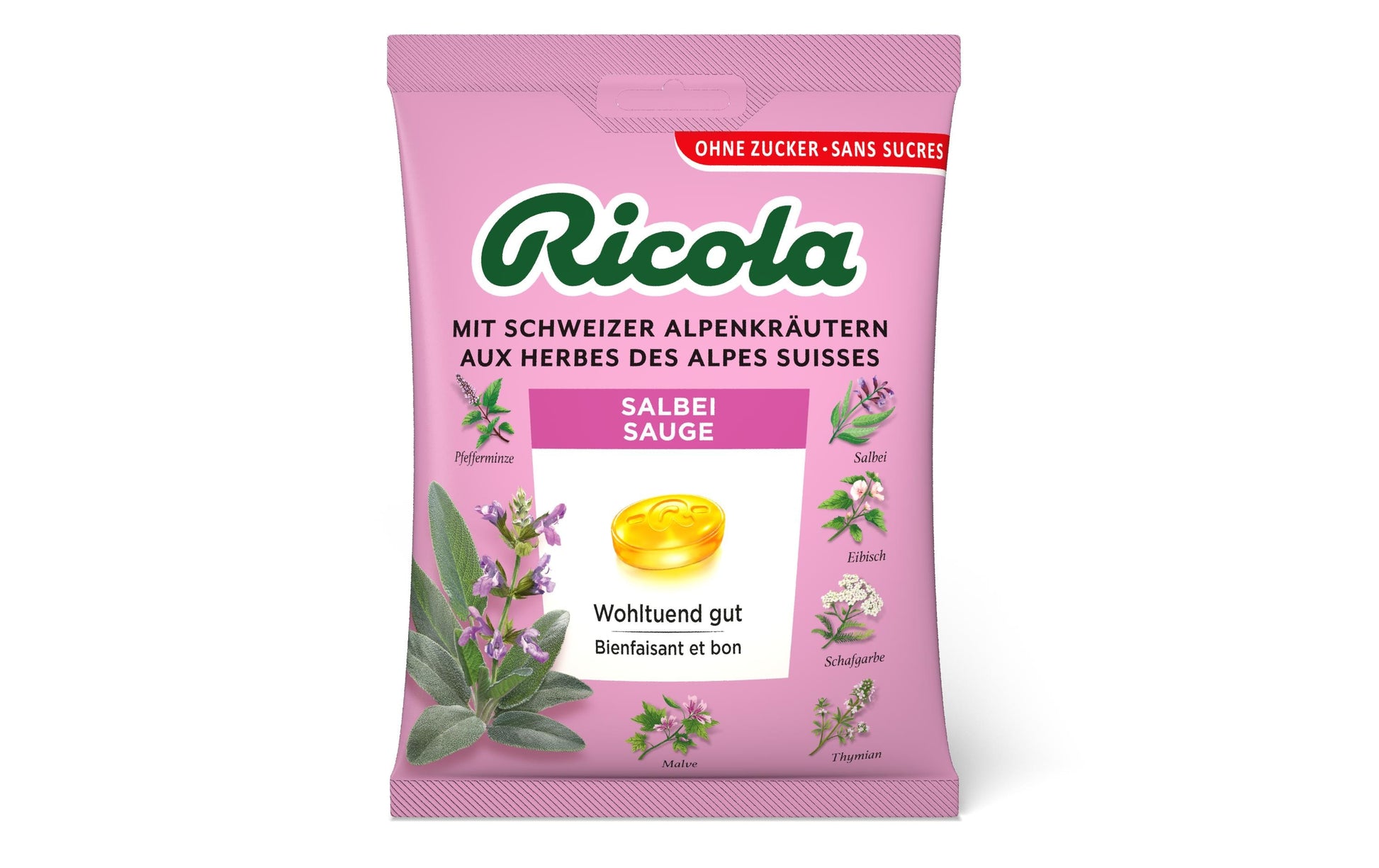 Ricola Kräuterbonbons – Salbei – 125 g