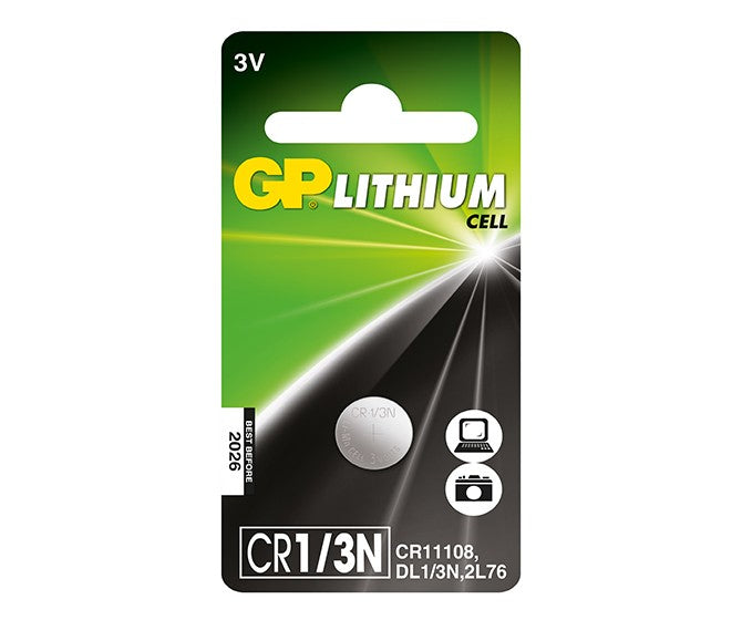 GP Batteries Knopfzelle CR1/3N, Lithium, 3 V – 1 Stk.