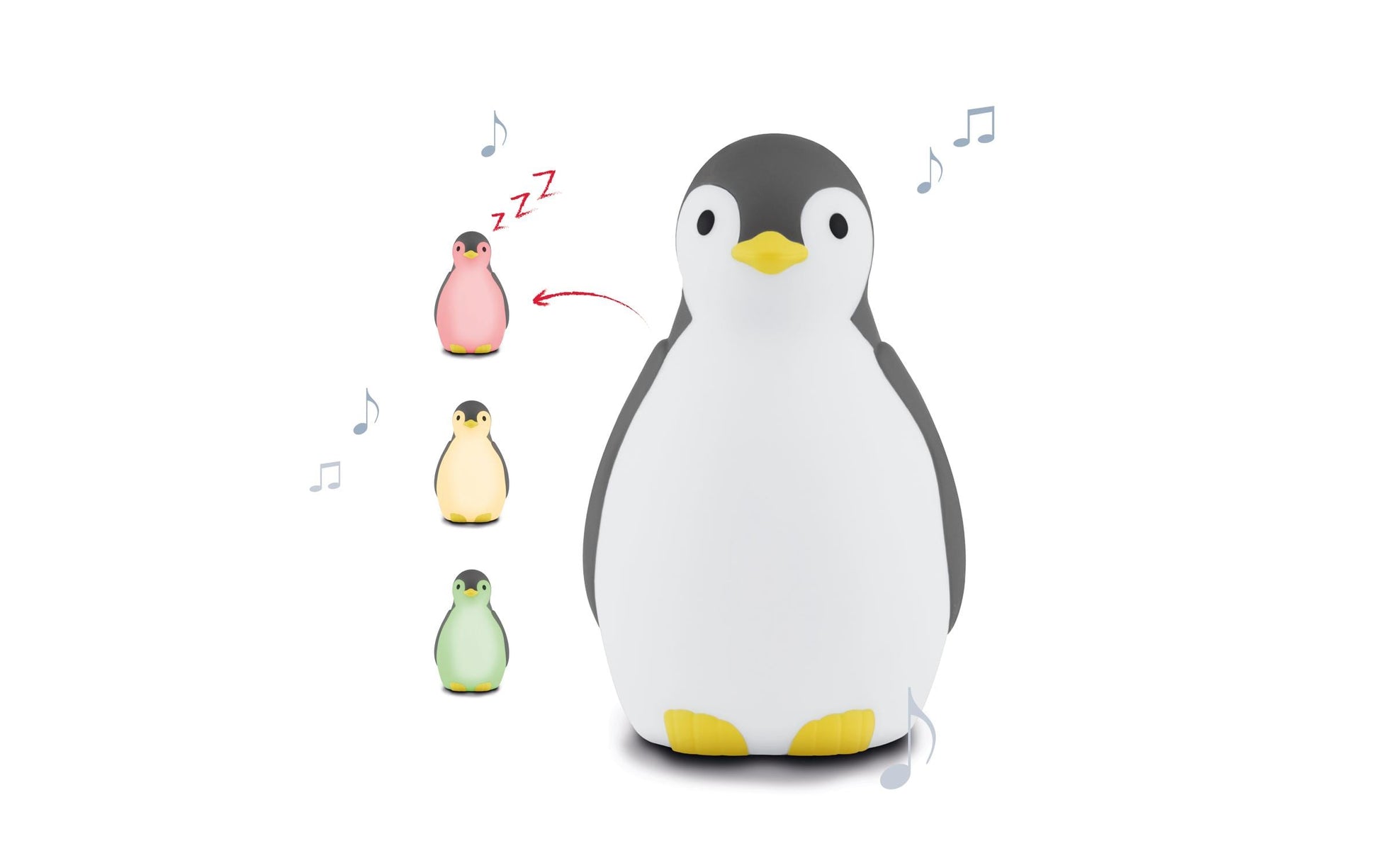 Zazu Nachtlicht PAM – weiss/schwarz, USB, Timer