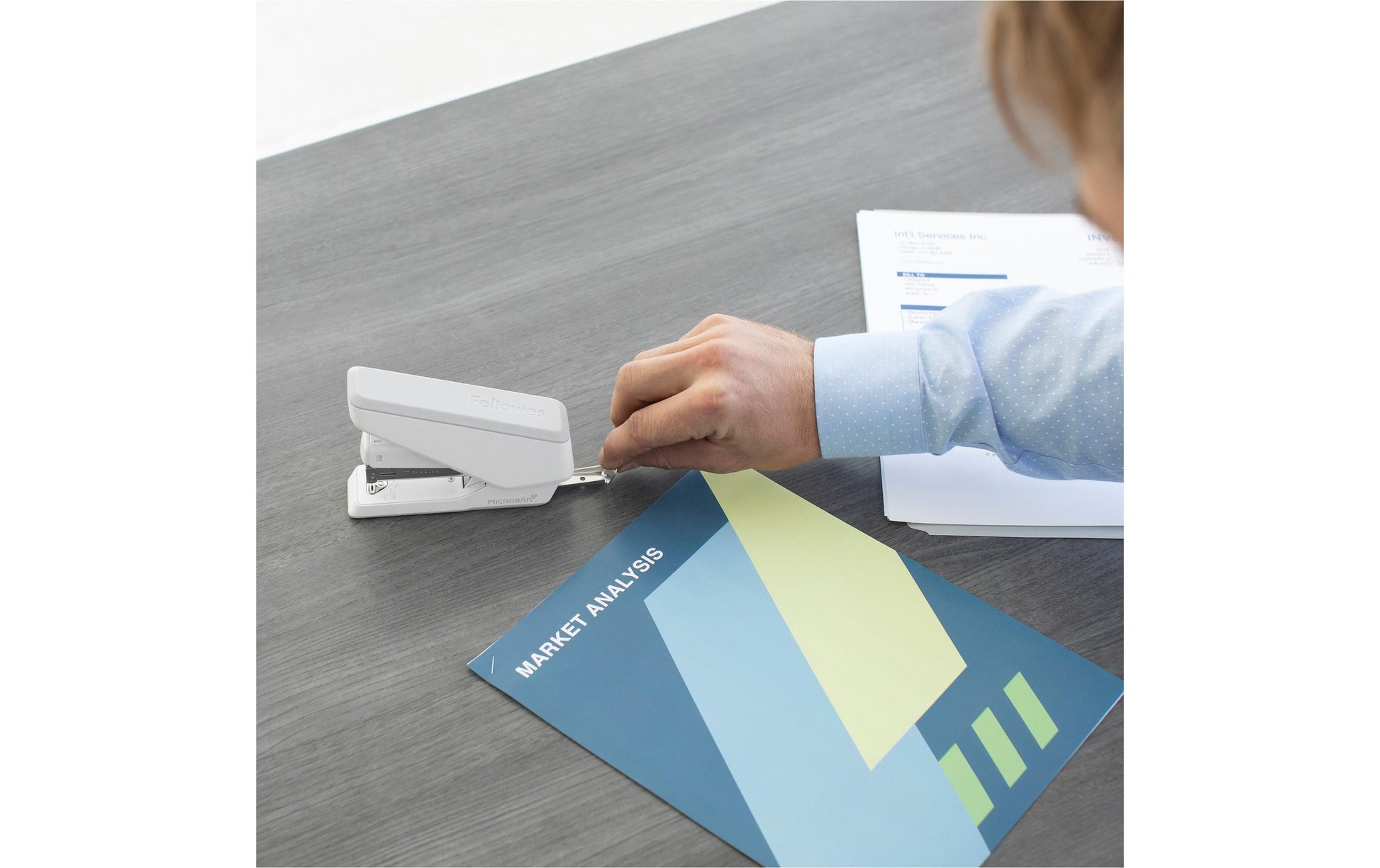 Fellowes LX840 Heftgerät – 25 Blatt, Weiss