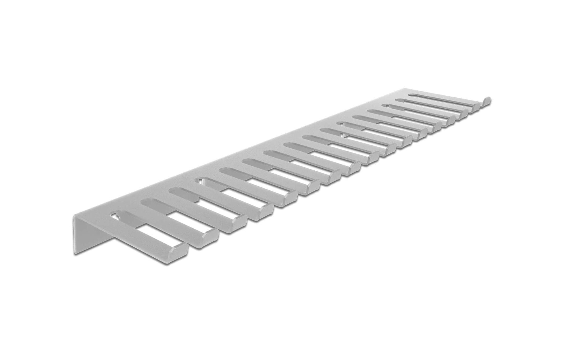 DeLOCK Kabelhalter, Metall, Wandmontage, für Kabel Ø bis 8 mm – Grau