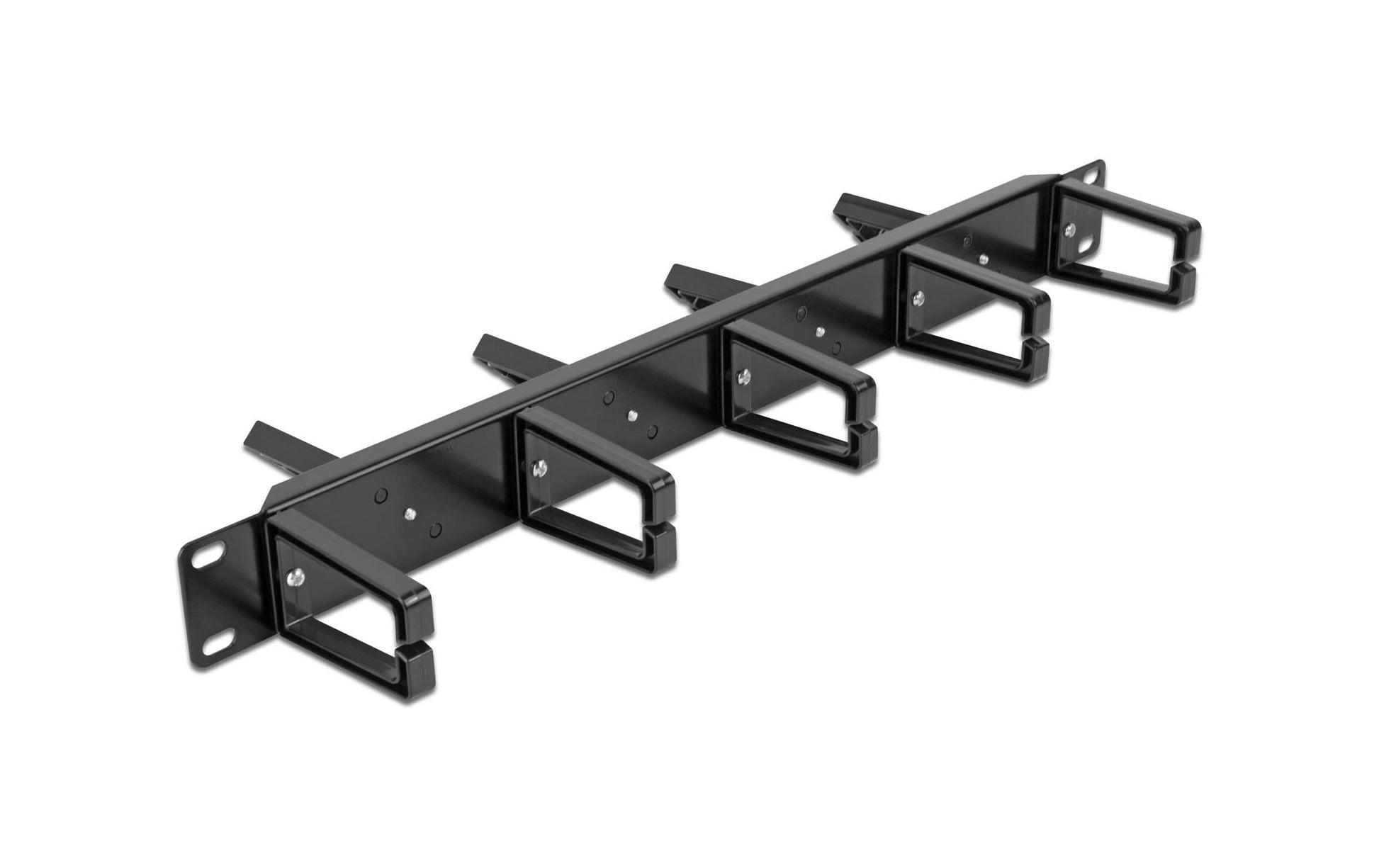 DeLOCK Kabelrinne – Metall – schwarz – für 19" Rack – 44 × 10 × 482 mm