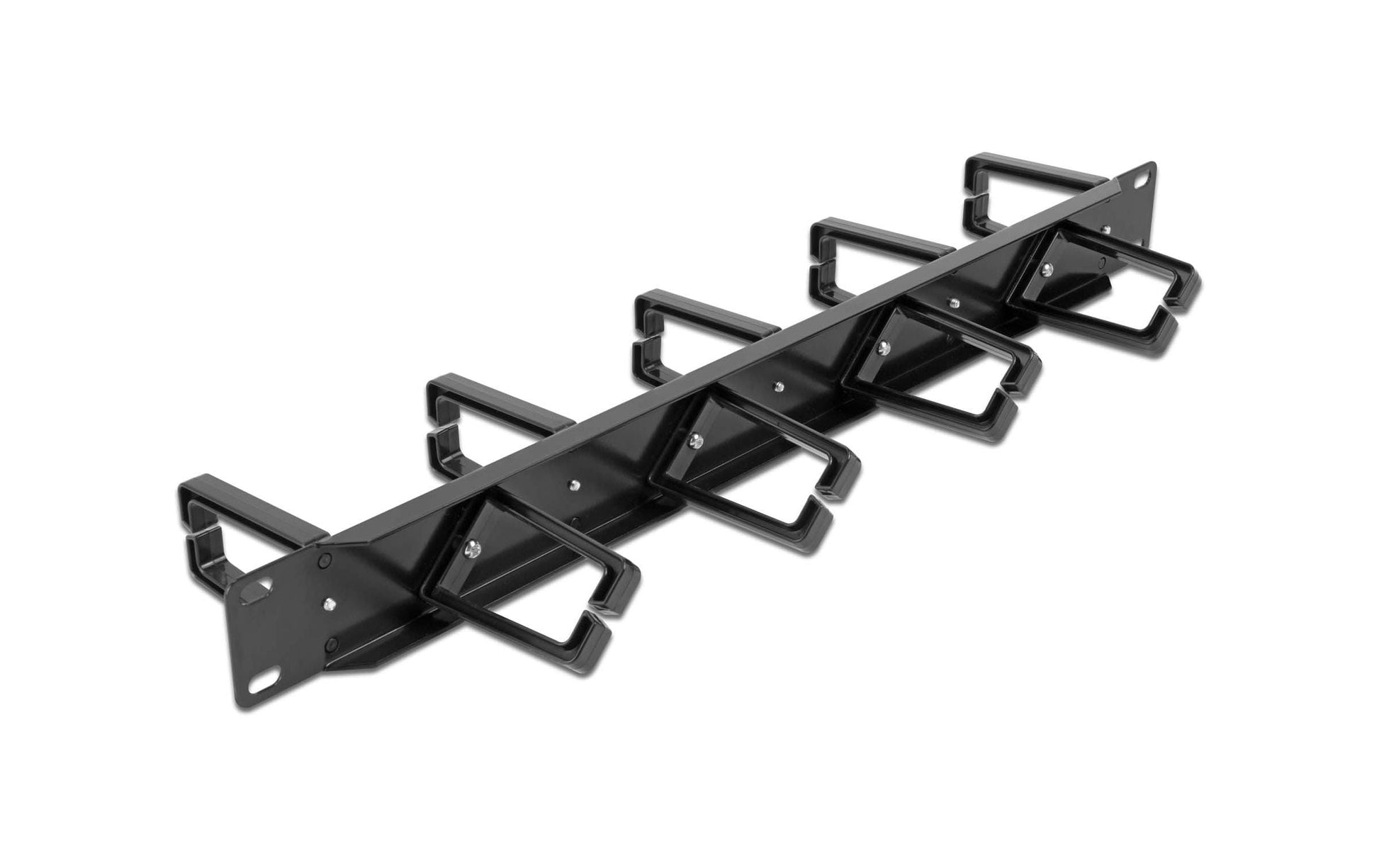 DeLOCK Kabelrinne – Metall – schwarz – für 19" Rack – 44 × 10 × 482 mm