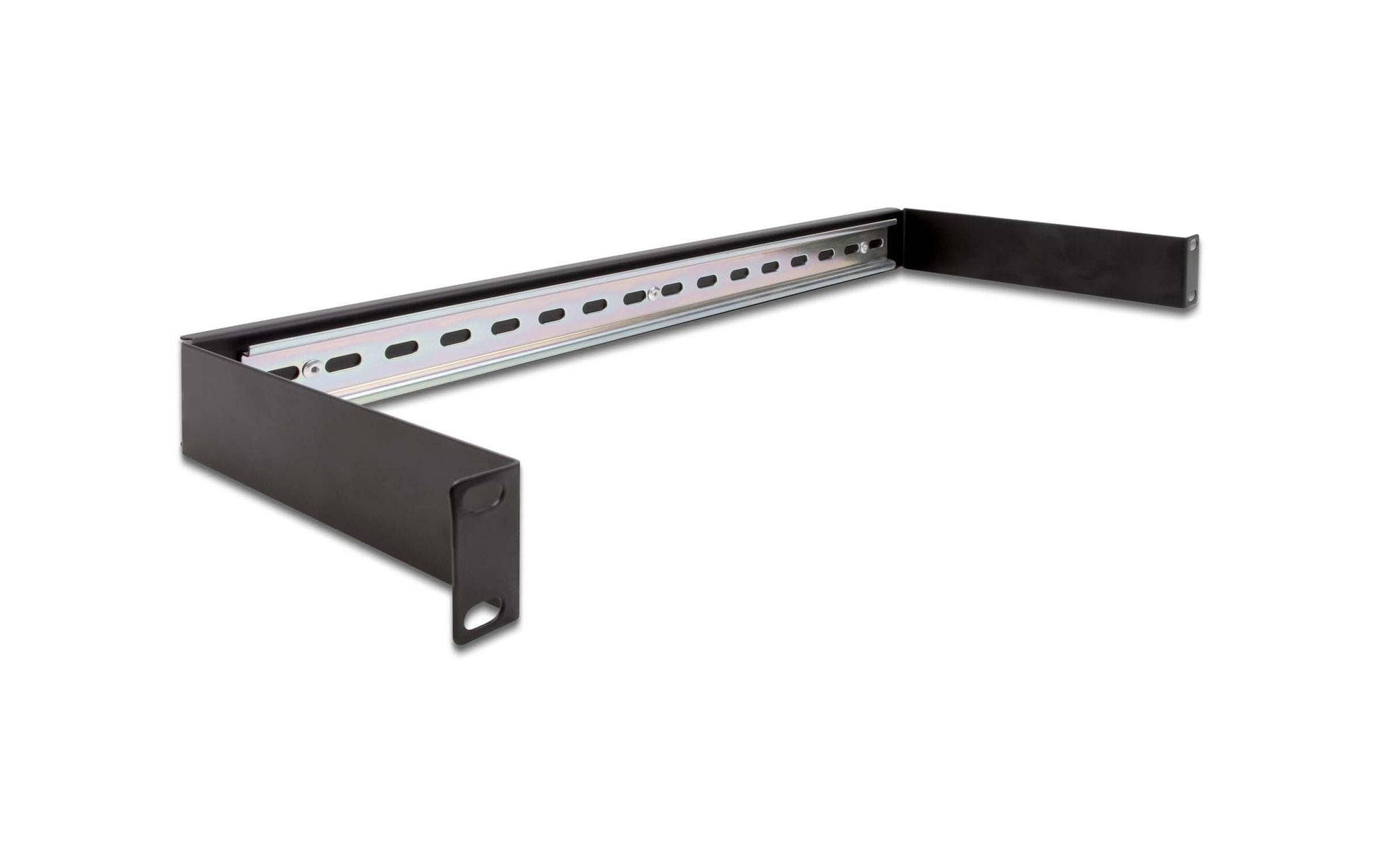 DeLOCK 19" 1U Rangierpanel, Kabelschiene, inkl. Montageset (4 Schrauben), Metall, 482×180×45 mm – Schwarz