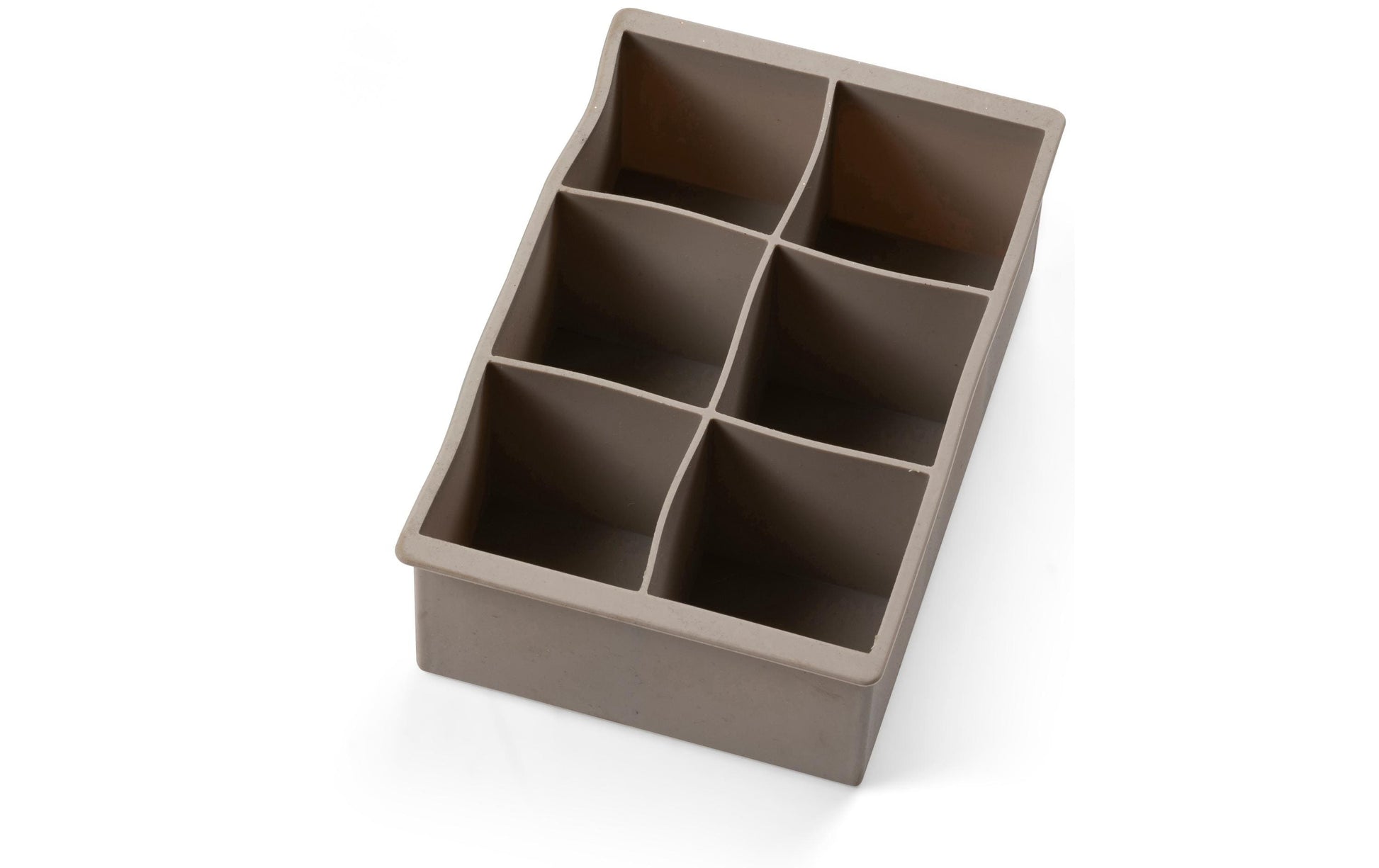 BITZ Eiswürfelform 17 × 11,5 × 5,5 cm, Silikon, Beige, 6 Kammern