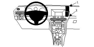 Brodit Montagebügel – Auto-Halterung – für Opel Astra (2004–2009) – Schwarz