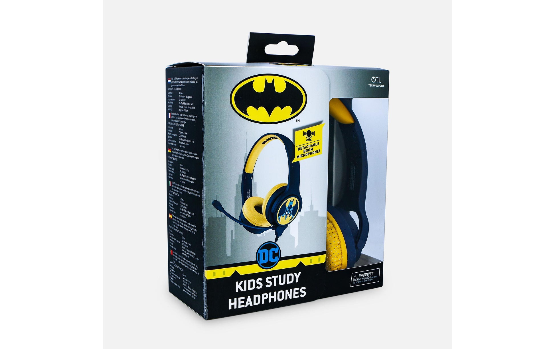 OTL Technologies OTL Batman Study – Gaming-Headset (On-Ear) – 3,5 mm, geschlossen, abnehmbares Boom-Mikrofon – blau