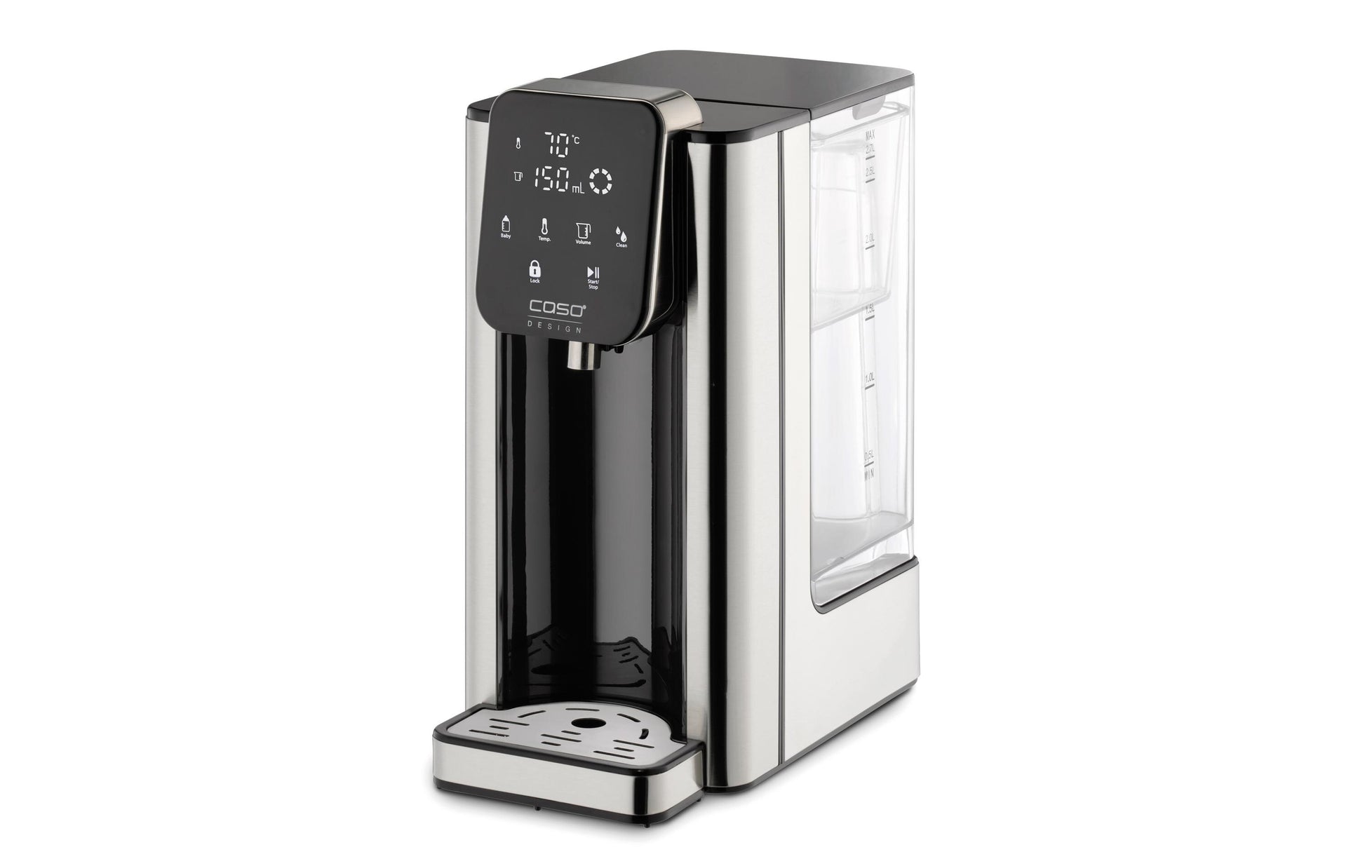 Caso Heisswasserspender – 2,7 l, bis 100 °C, Digitaldisplay, Edelstahl, HW660 731.1859.00