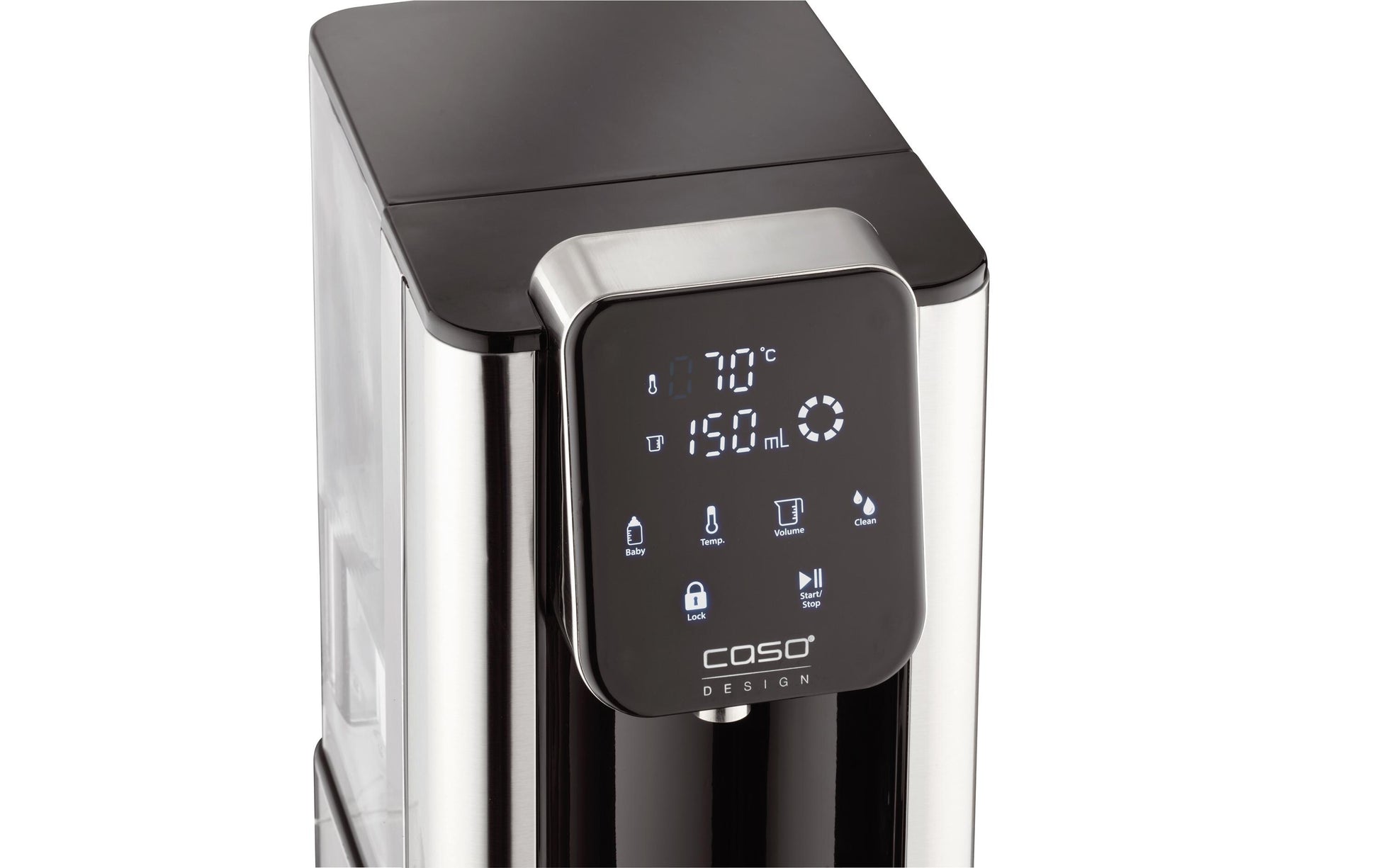 Caso Heisswasserspender – 2,7 l, bis 100 °C, Digitaldisplay, Edelstahl, HW660 731.1859.00
