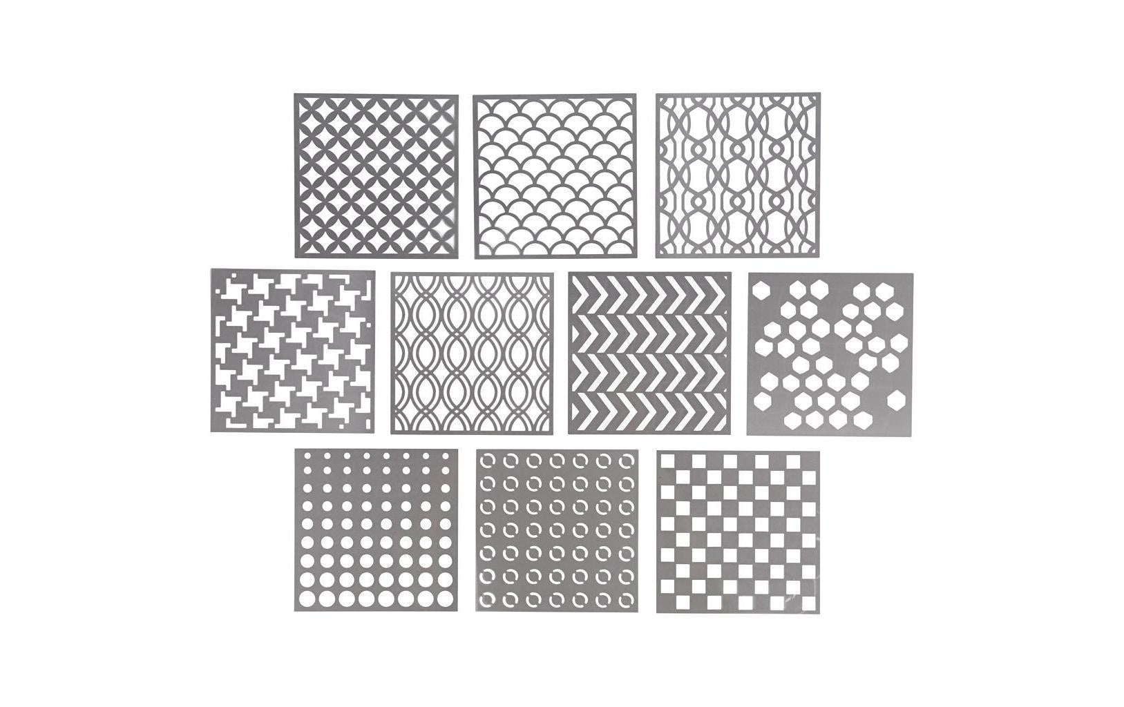 Creativ Company Schablone – Muster – 150 × 150 mm – Kunststoff – 10 Stück