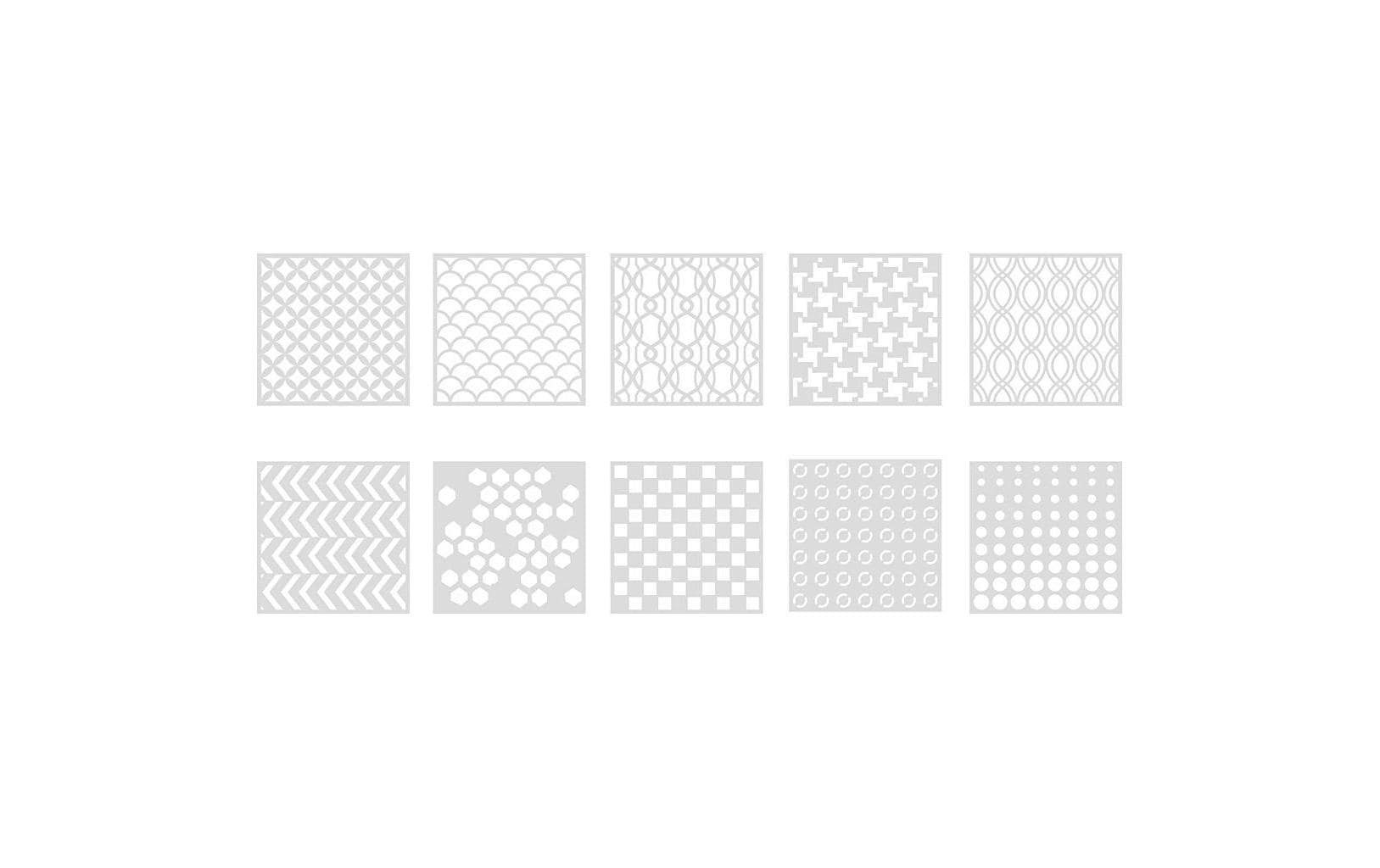 Creativ Company Schablone – Muster – 150 × 150 mm – Kunststoff – 10 Stück