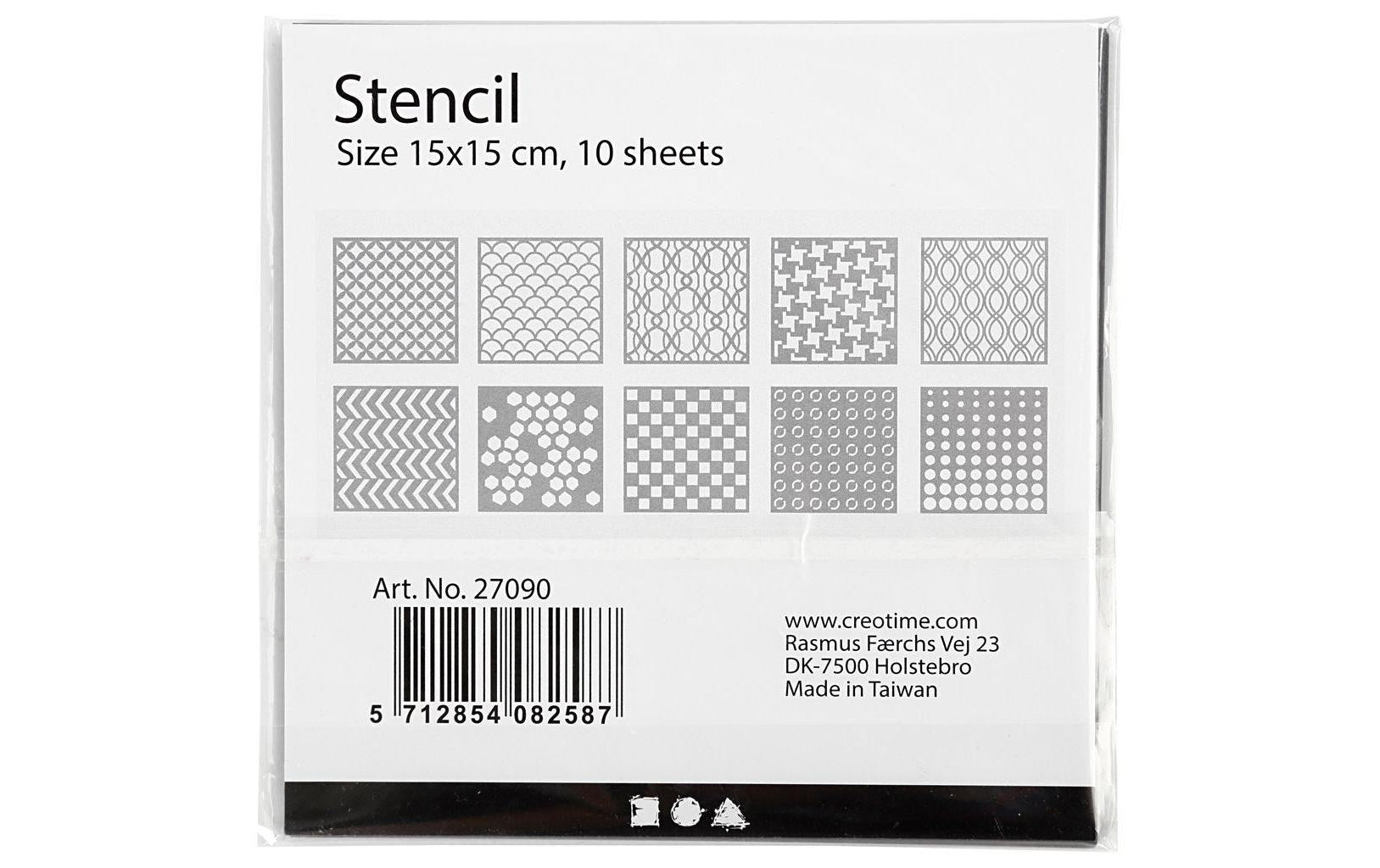 Creativ Company Schablone – Muster – 150 × 150 mm – Kunststoff – 10 Stück