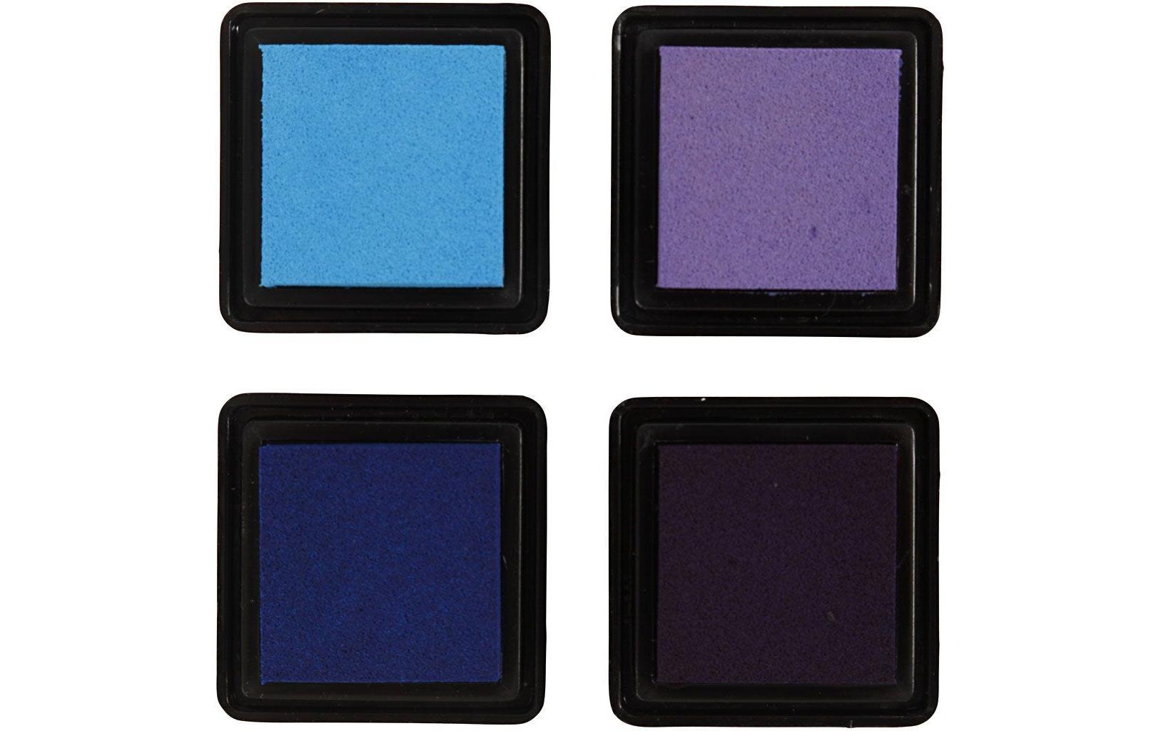 Creativ Company Stempelkissen – 35 × 35 × 20 mm – Violett – 4 Stück – für Textilien