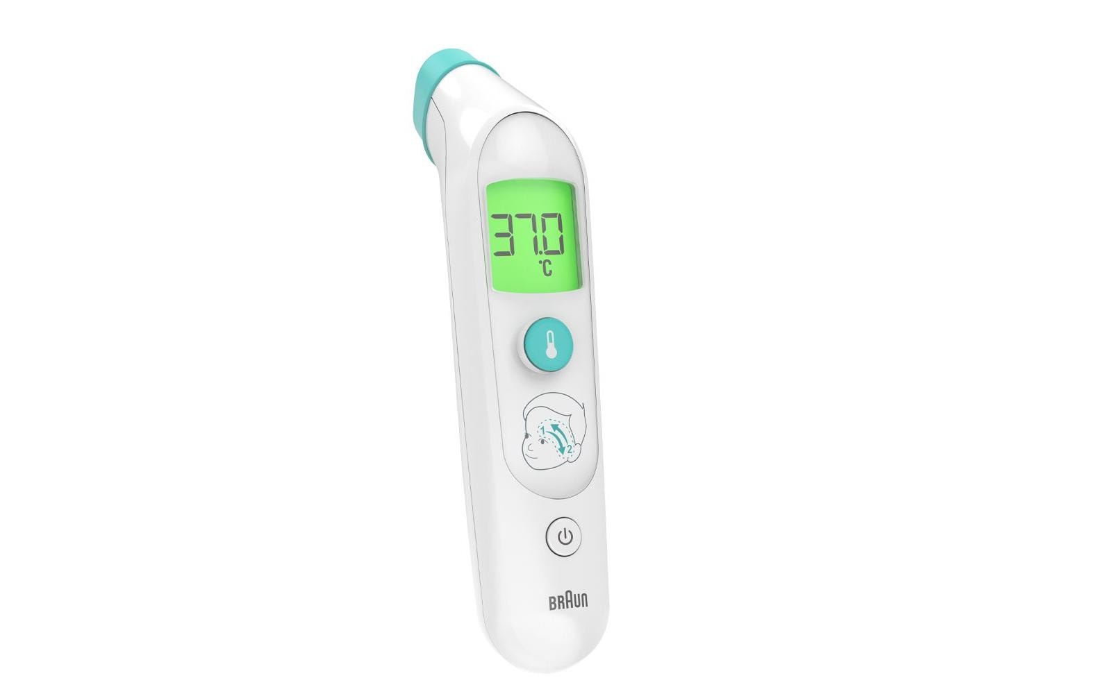 Braun Fieberthermometer TempleSwipe BST200WE – Stirn, kontaktlos, für Babys