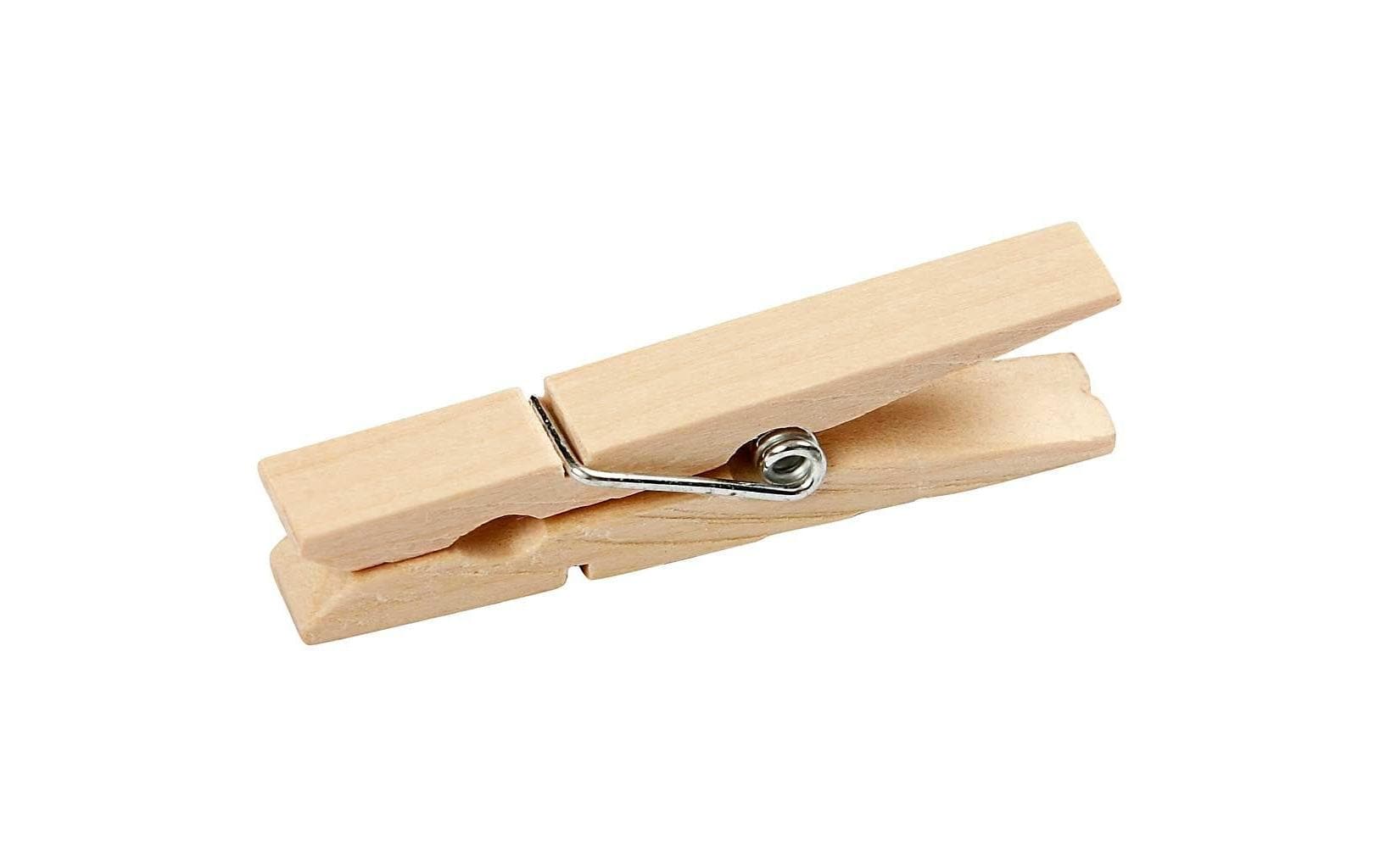 Creativ Company Holzklammer, Holz (Birke), Braun, 0,6 × 0,6 × 4,8 cm, 50 Stk.
