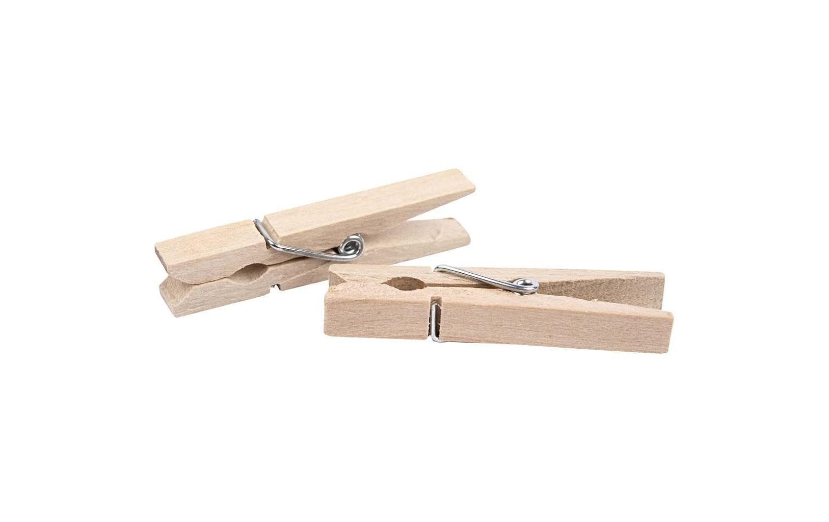 Creativ Company Holzklammer, Holz (Birke), Braun, 0,6 × 0,6 × 4,8 cm, 50 Stk.