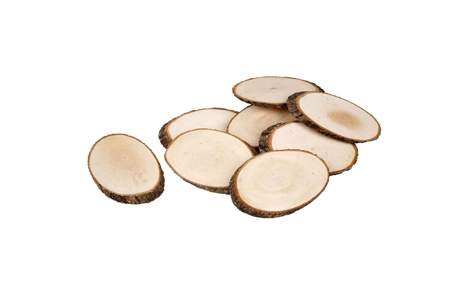 Creativ Company Holzscheiben, Holz, Braun, 11 × 7,5 cm, 8 mm, 12 Stk.
