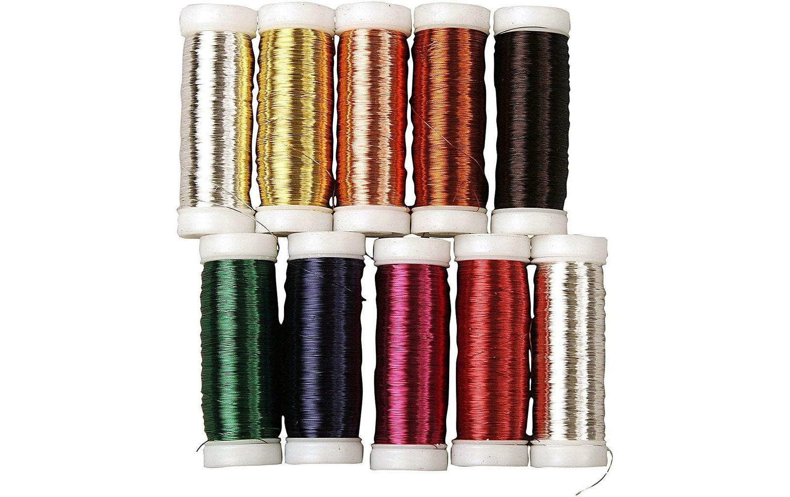Creativ Company Blumendraht – Mehrfarbig – 0,15 mm, 12,5 m