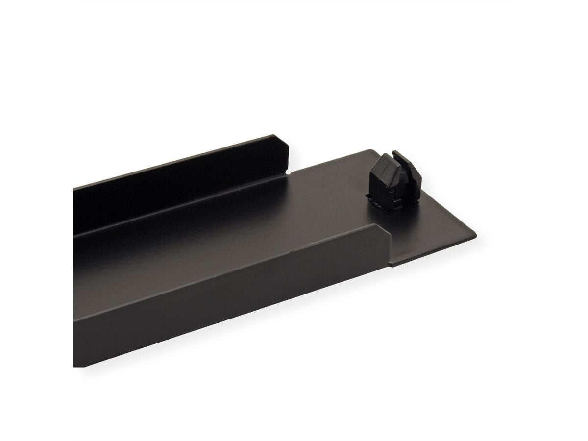 VALUE 19" Blindblende, 1 HE, Snap-In, werkzeuglos, Schwarz