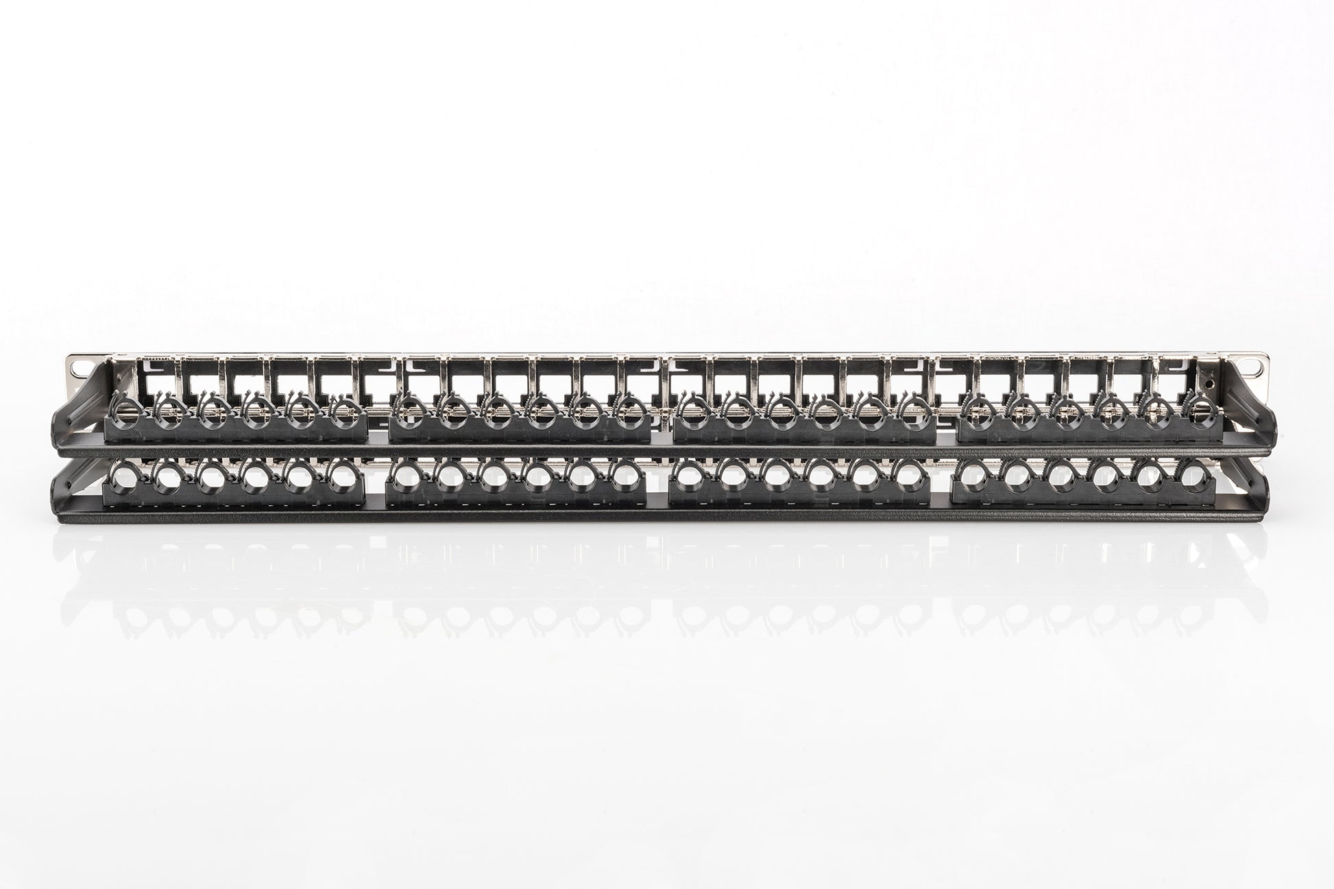 Digitus Patchpanel – modulares High-Density, 48× RJ-45, Cat6a, geschirmt, 1U, Schwarz