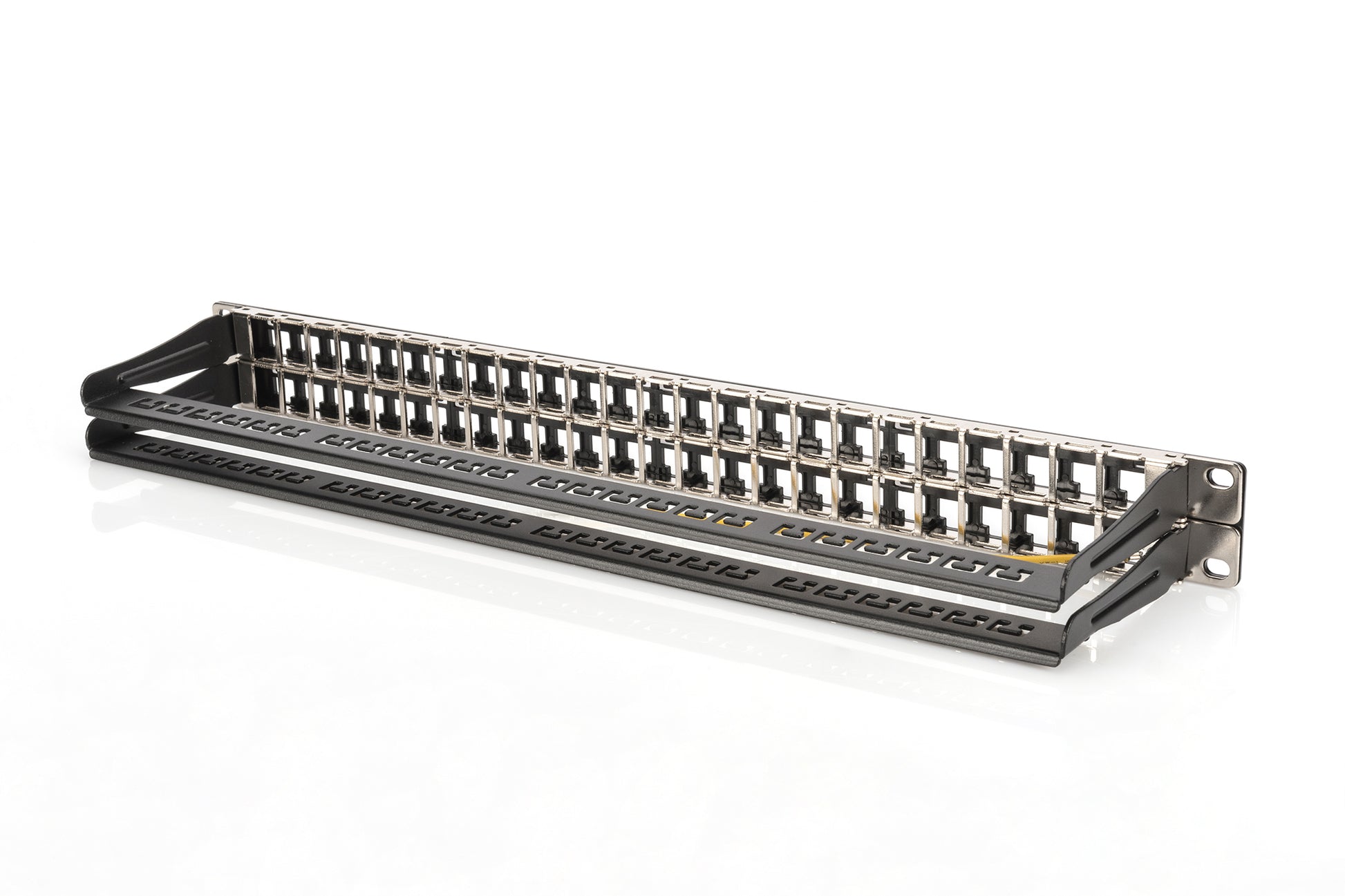 Digitus Patchpanel – modulares High-Density, 48× RJ-45, Cat6a, geschirmt, 1U, Schwarz