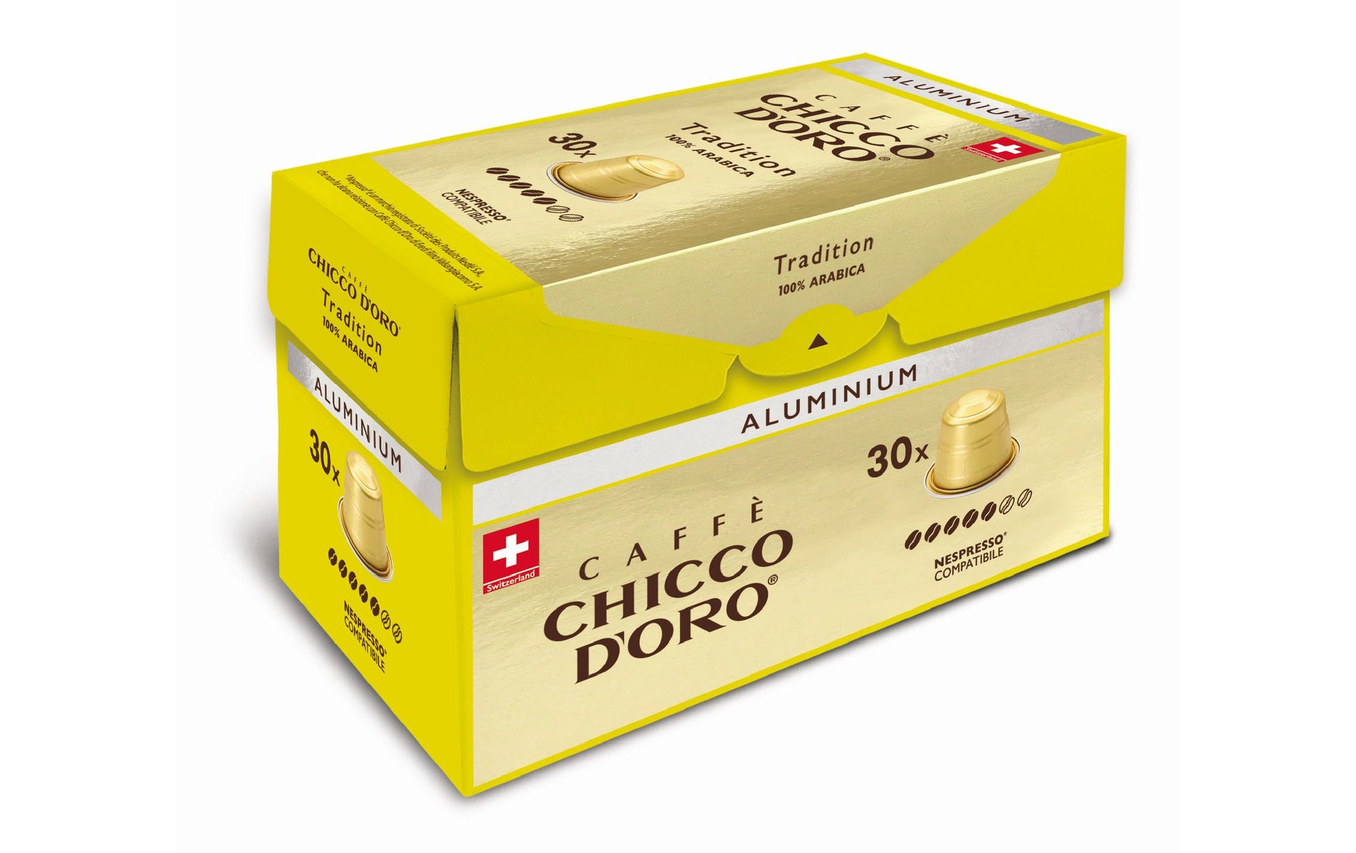 Chicco d'Oro Tradition – Kapseln für Nespresso – Espresso, 100% Arabica, 30 Kapseln