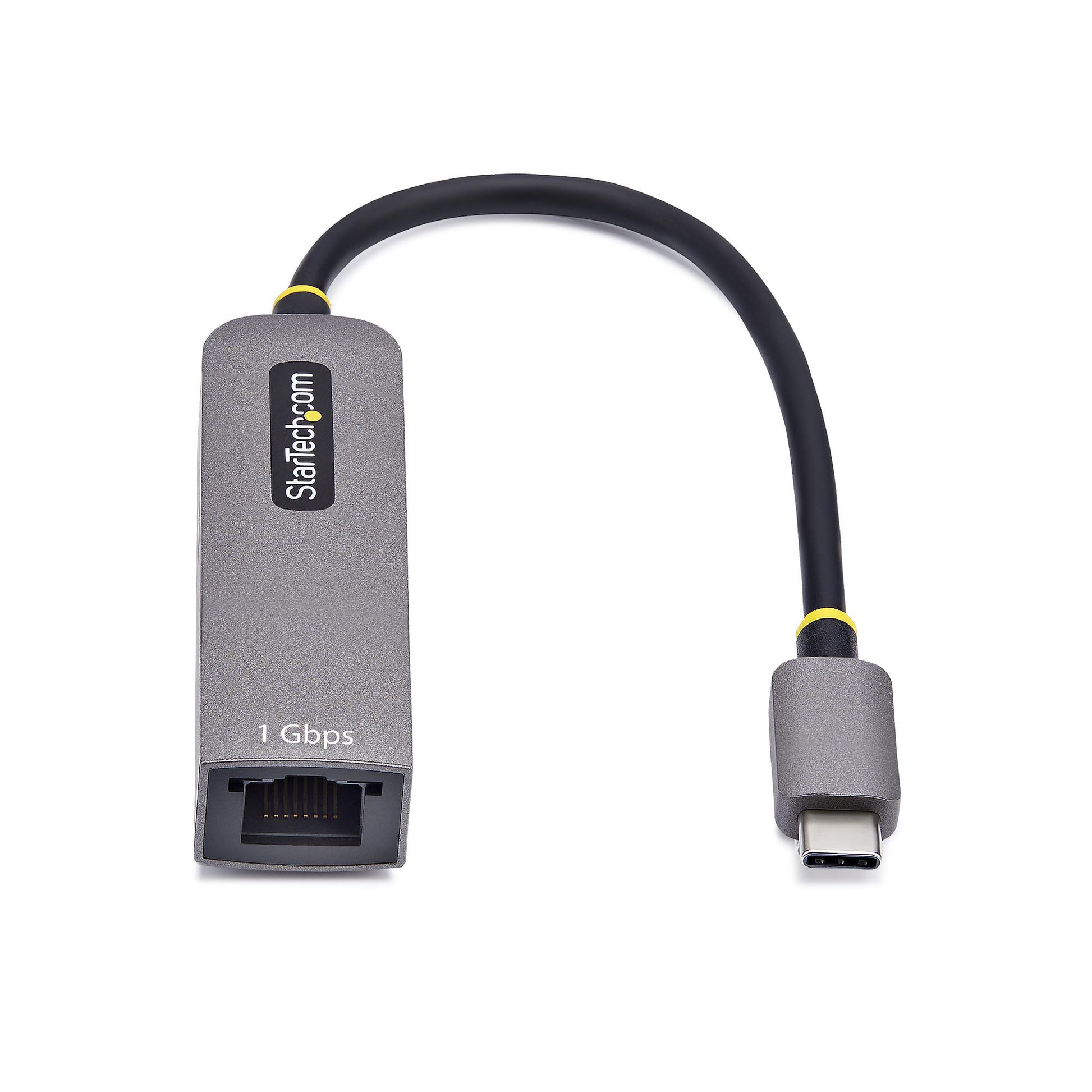 StarTech.com Netzwerkadapter USB-C zu RJ-45 – 1 Gbit/s, USB 3.2 Gen 1 (5 Gbit/s), 0,15 m – Grau