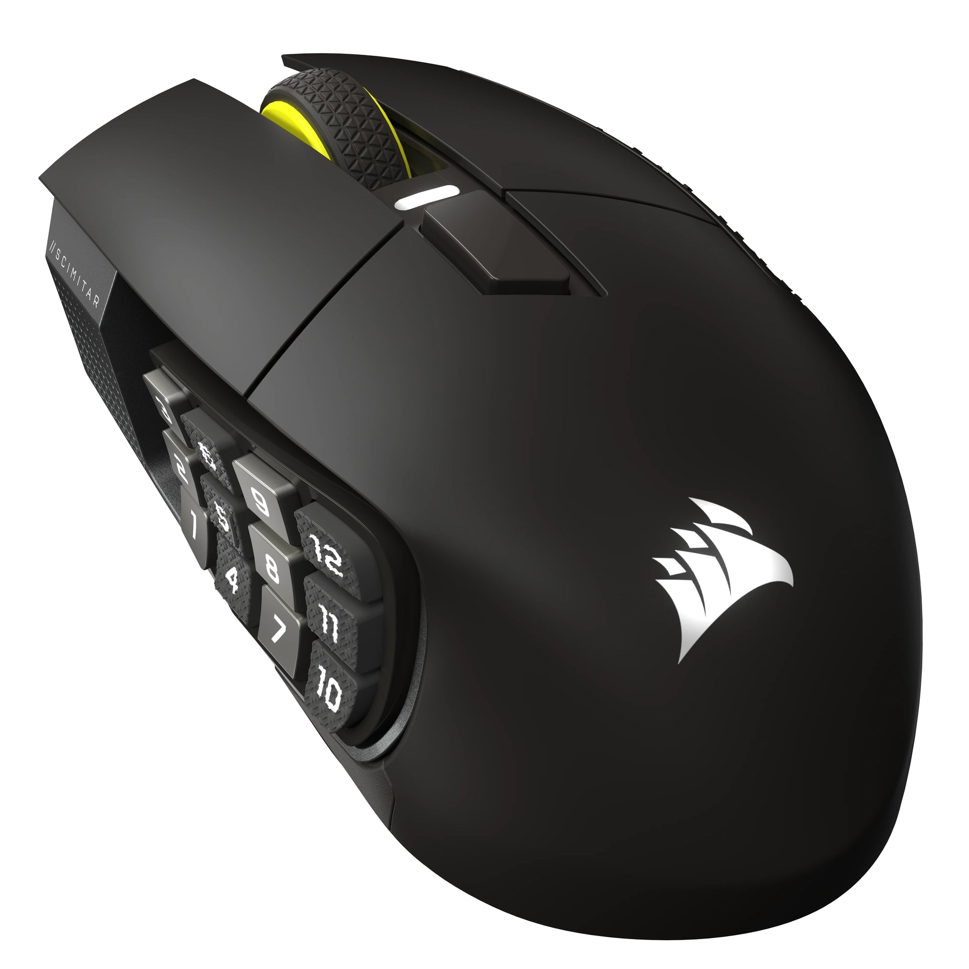 Corsair SCIMITAR ELITE WIRELESS SE Gaming-Maus – kabellos, 16 Tasten, für Rechtshänder, Daumentaste, schwarz