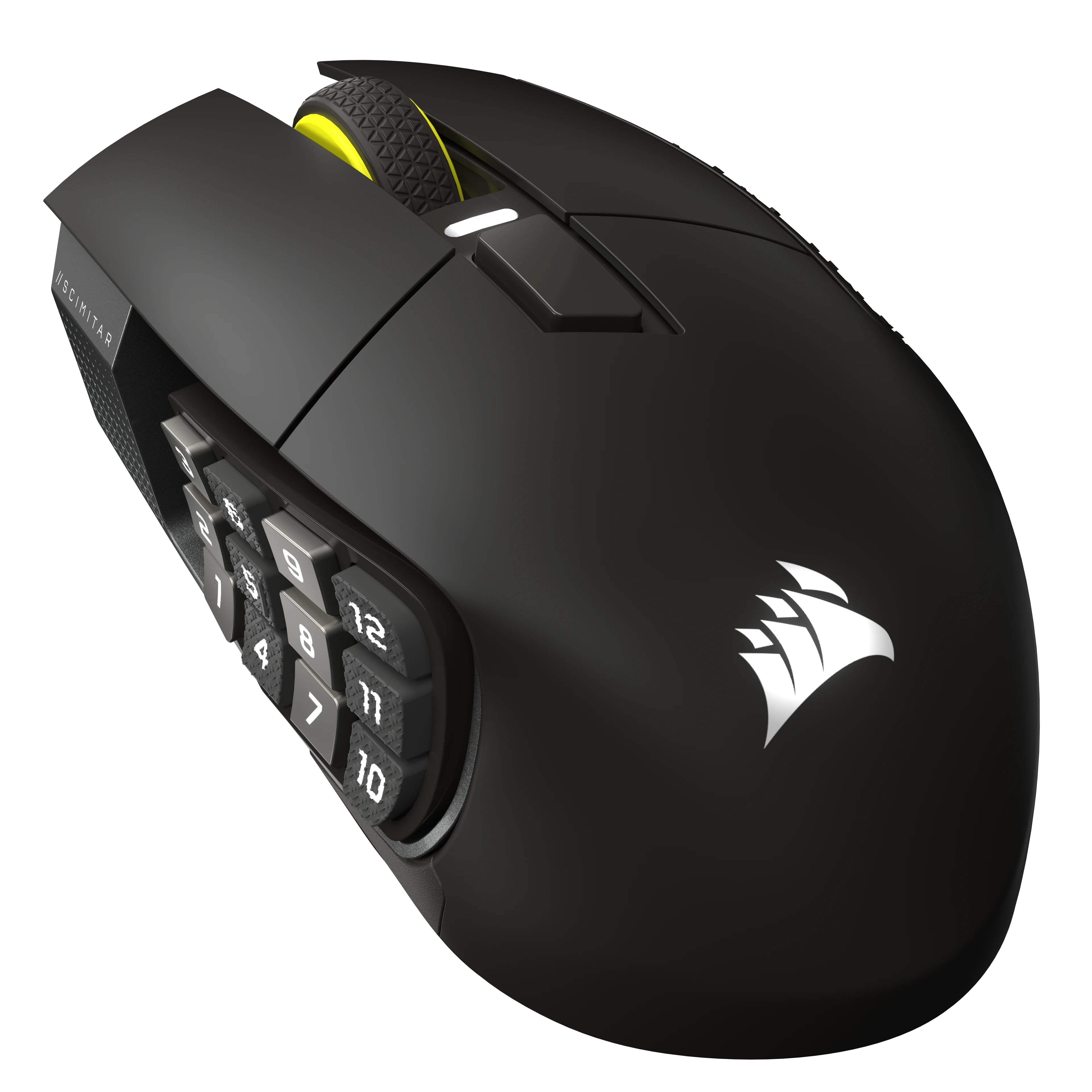 Corsair SCIMITAR ELITE WIRELESS SE Gaming-Maus – kabellos, 16 Tasten, für Rechtshänder, Daumentaste, schwarz