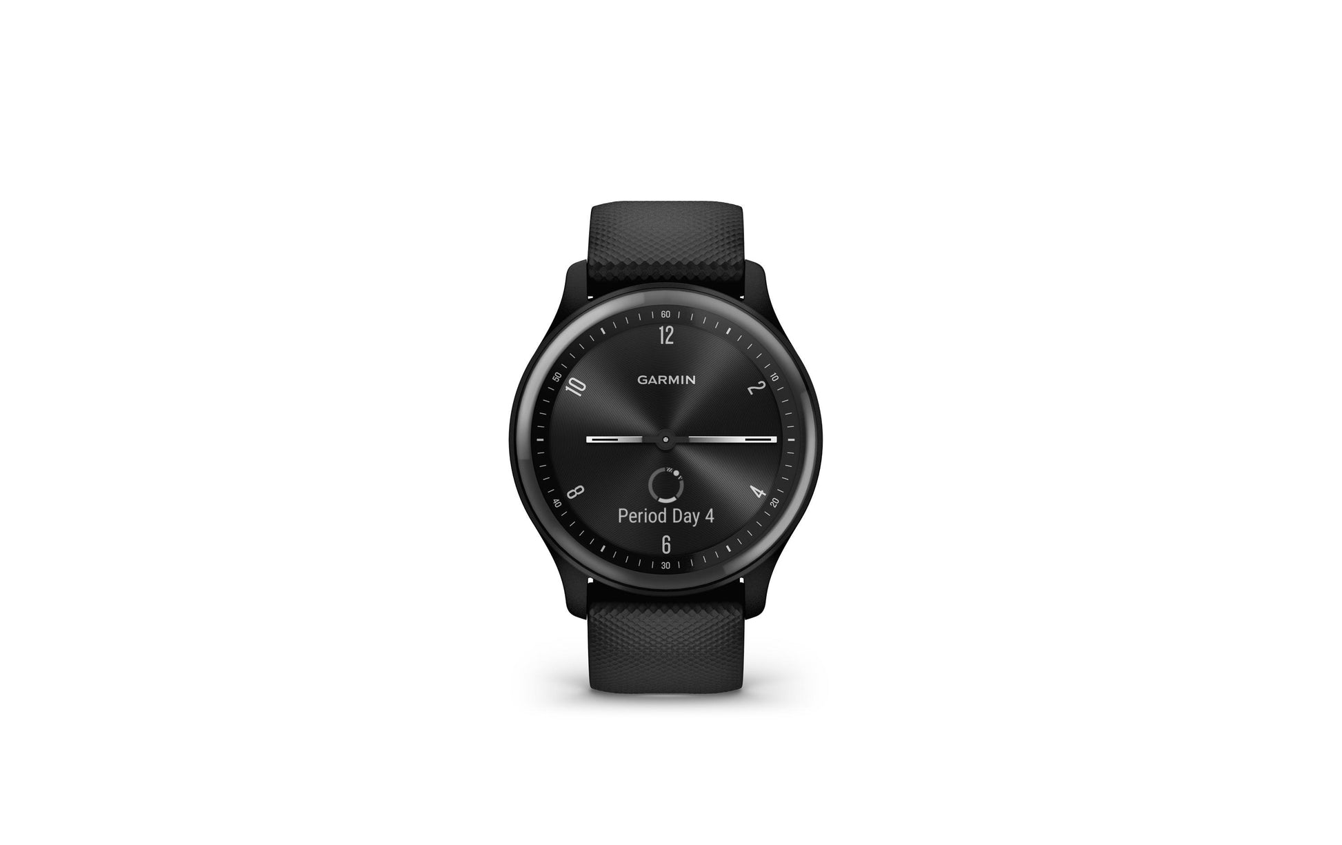 Garmin vivomove Sport – Smartwatch – 40 mm, Connected GPS, Bluetooth, OLED, 5 ATM, Schwarz, Sportarmband