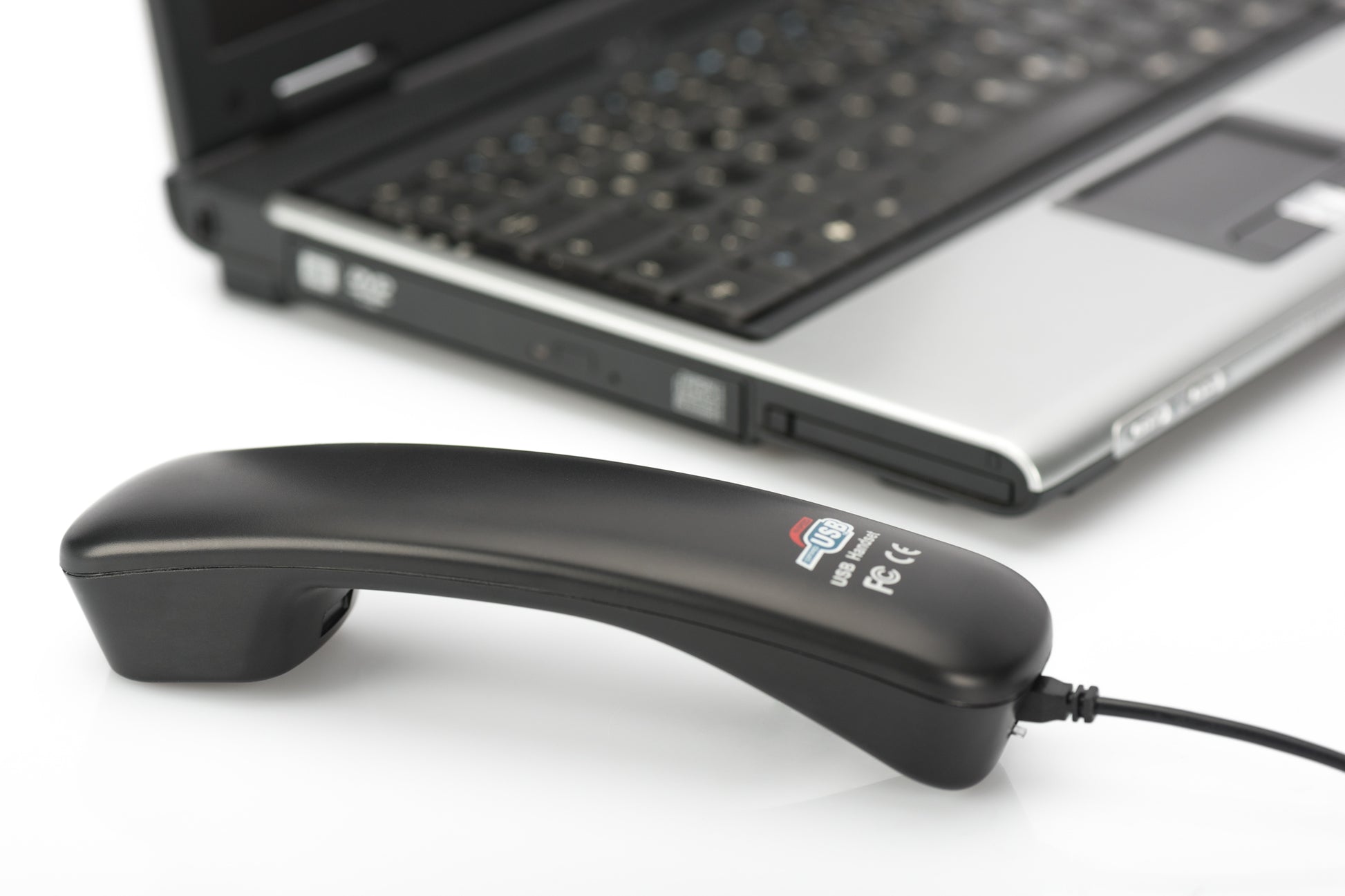 Digitus SKYPE USB Telefonhörer .IN – USB-Telefonhörer für PC, Schwarz
