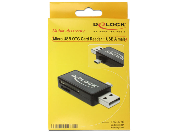 DeLOCK 91731 – Kartenleser – Micro-USB 2.0 (OTG), Schwarz